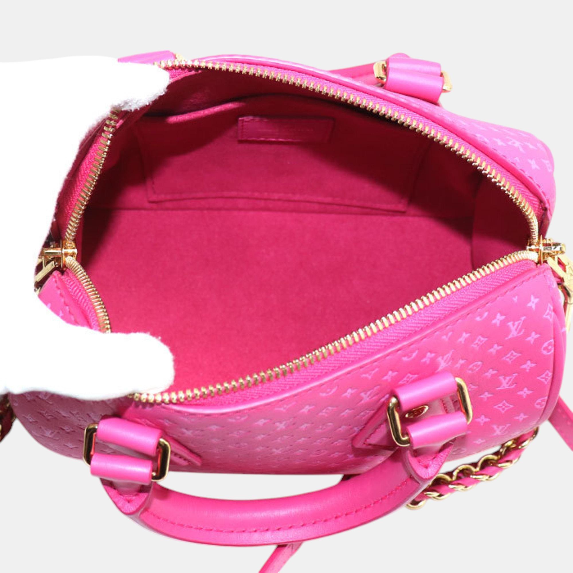 Louis Vuitton Nanogram Pink Speedy Bandouliere 20 Shoulder Bag 