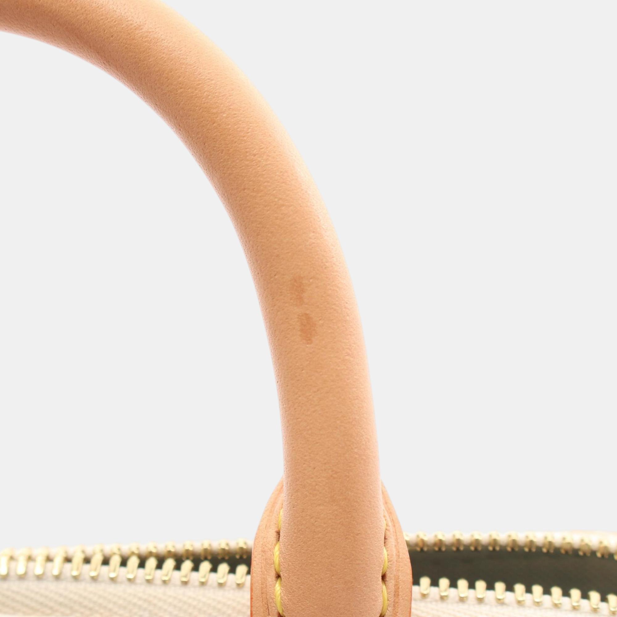 Louis Vuitton Beige Green Blue Coated Canvas Leather Damier Speedy Bandouliere 20 Handbag 