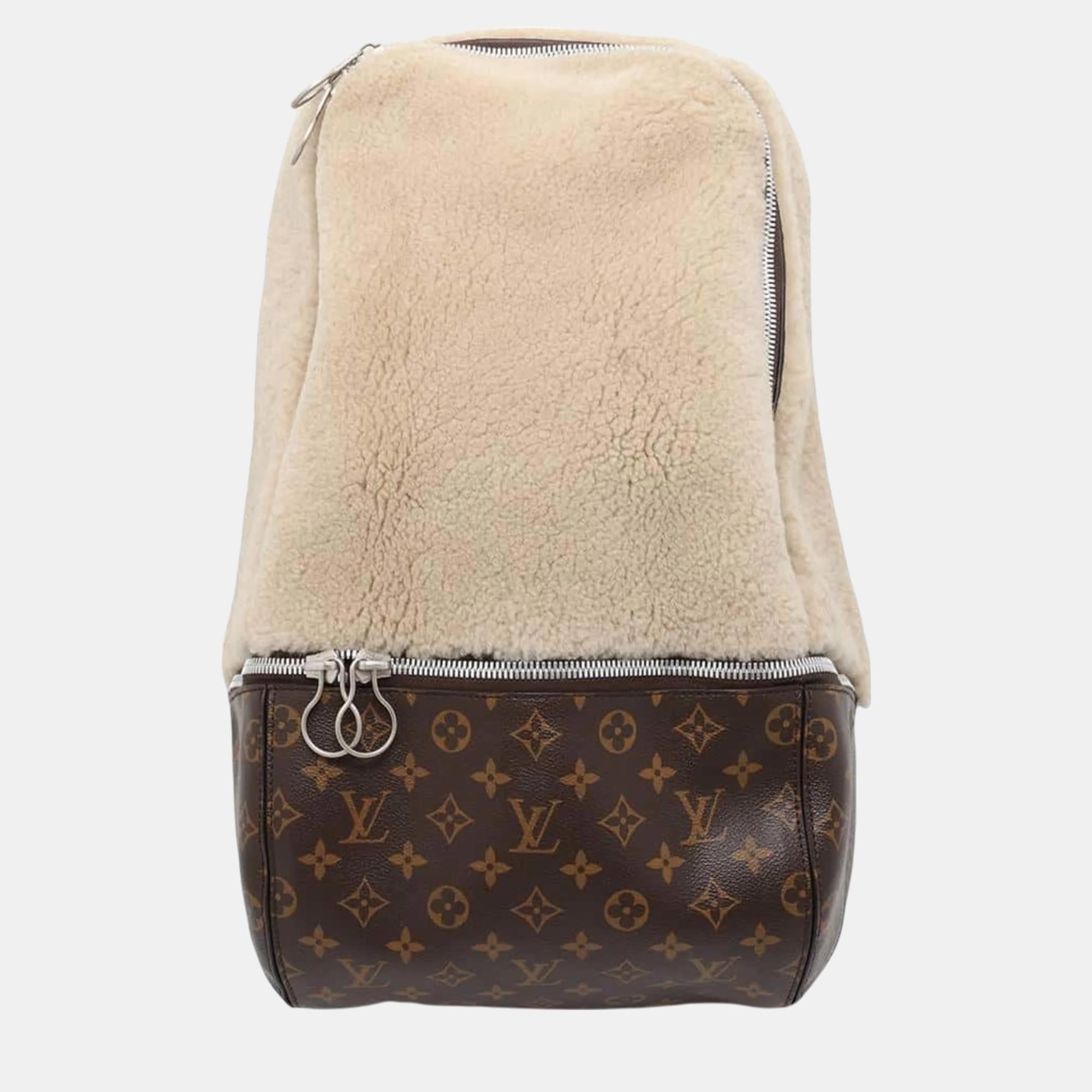 

Louis Vuitton Monogram Mouton Backpack, Beige