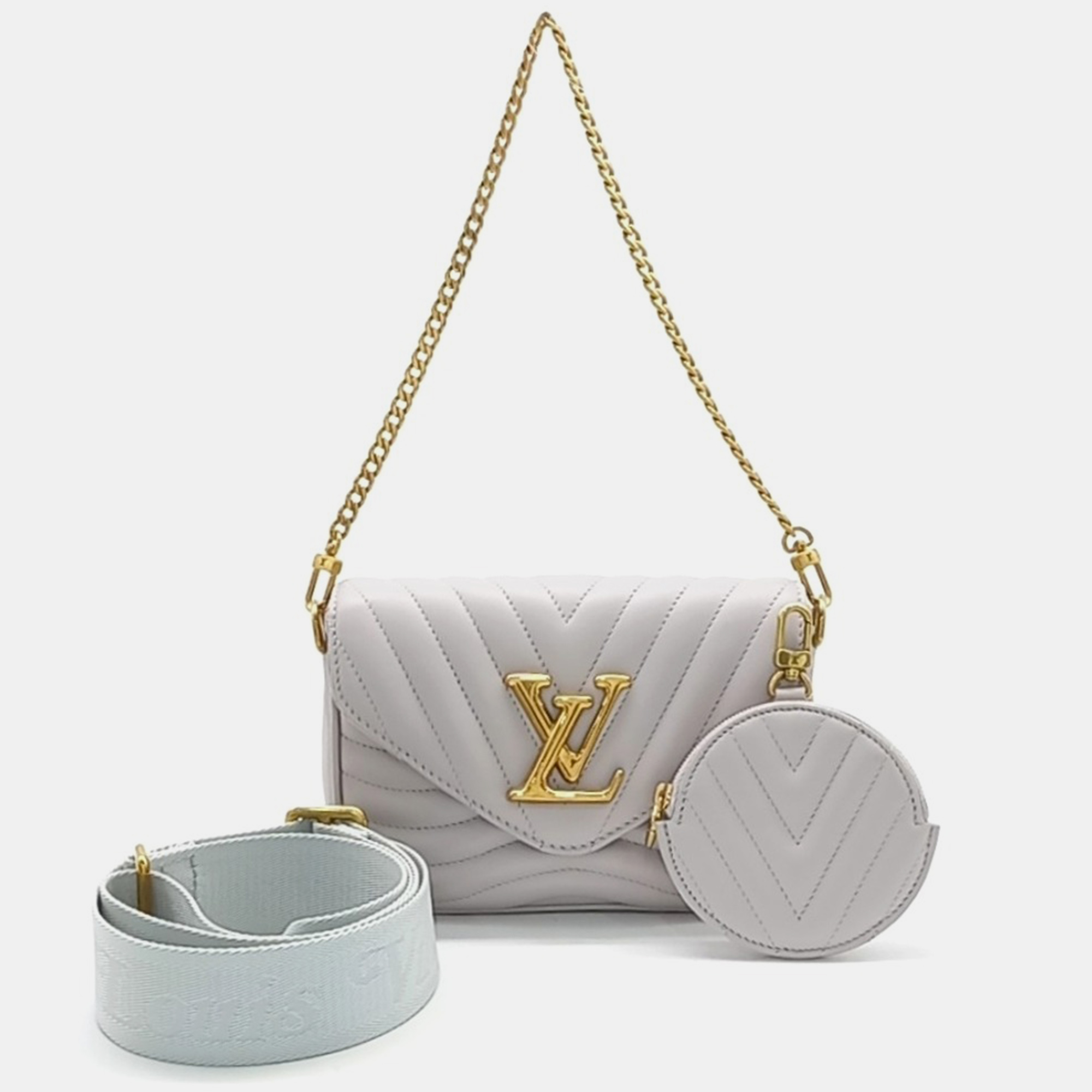 

Louis Vuitton Grey Leather New Wave Multi Pochette bag