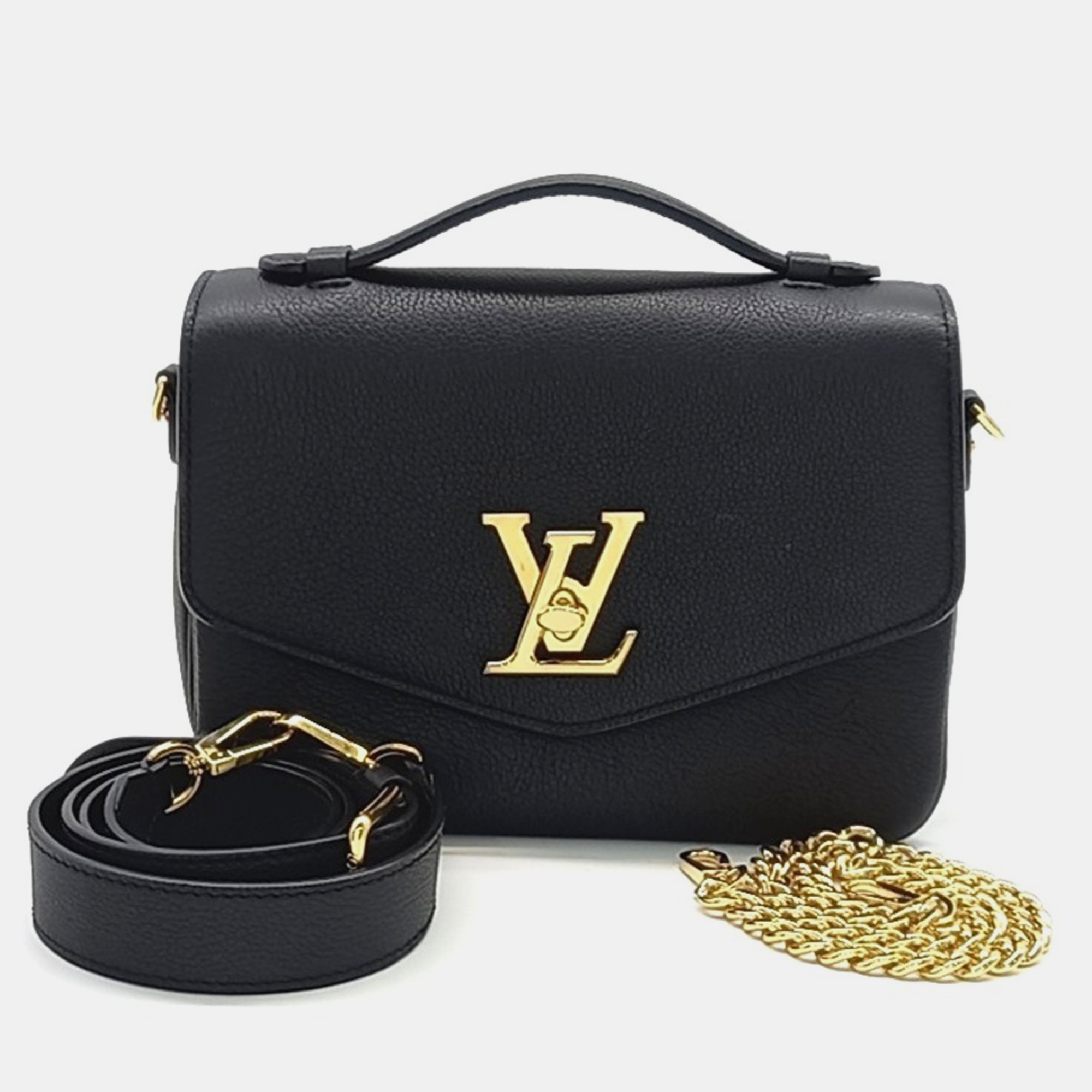 

Louis Vuitton Black Leather Lock Me Oxford Bag