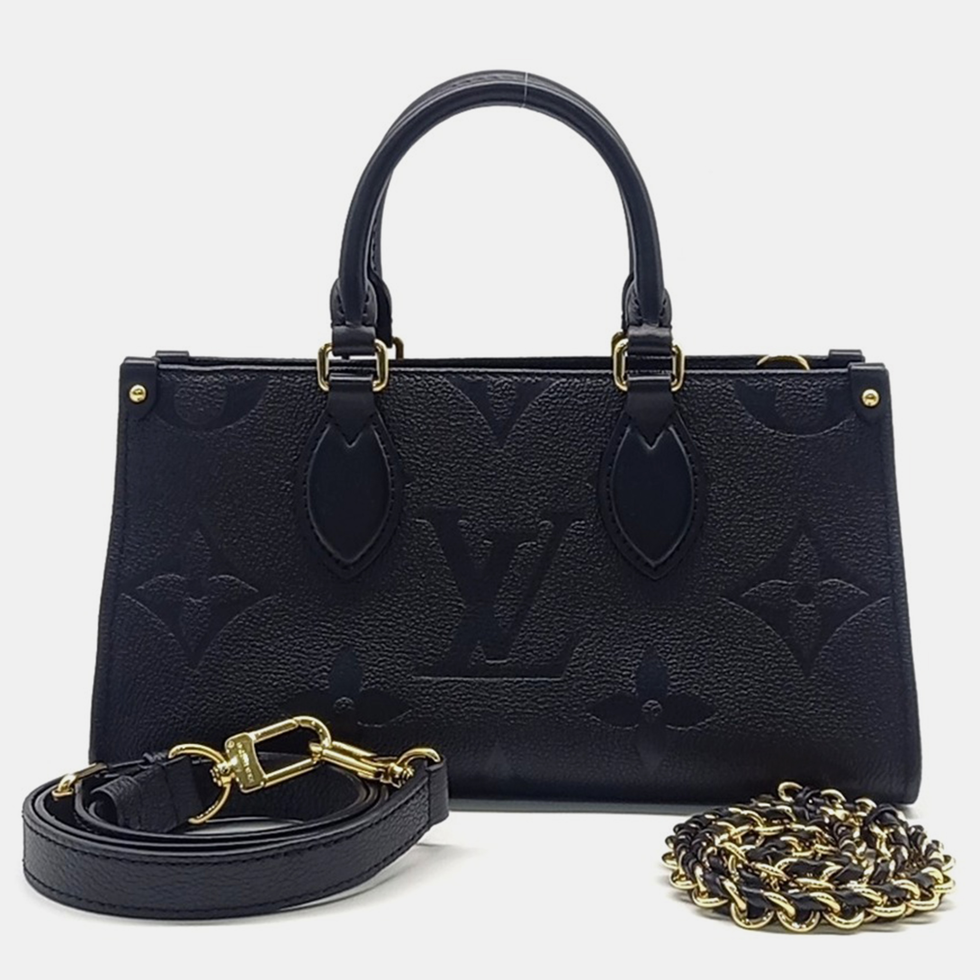 

Louis Vuitton Black Leather Empreinte Onthego East West Bag