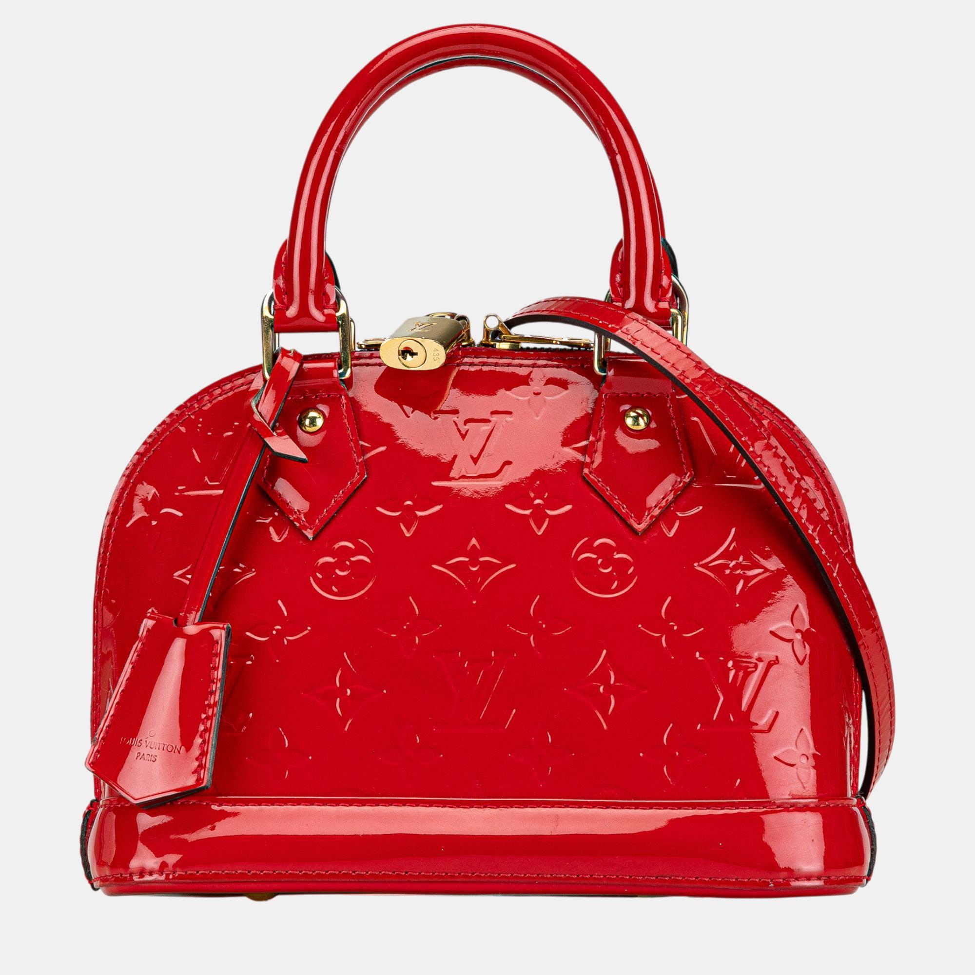 

Louis Vuitton Red Monogram Vernis Alma BB