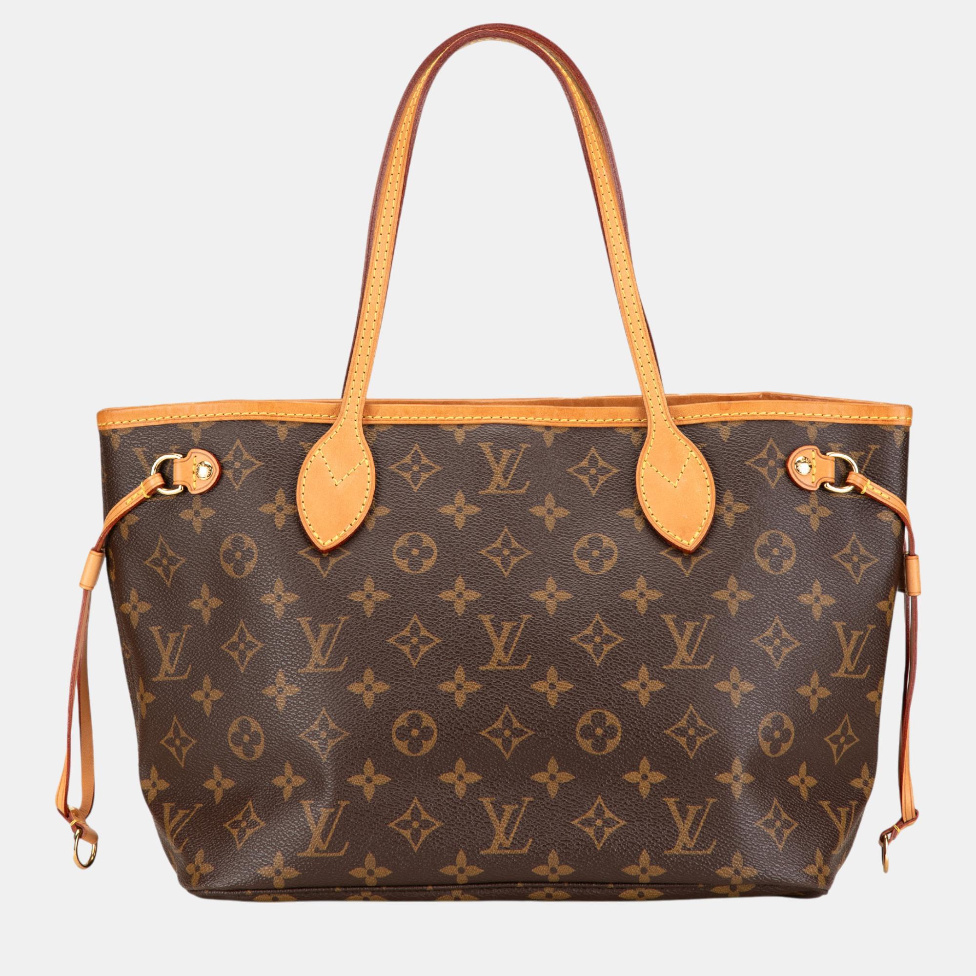 

Louis Vuitton Brown Monogram Neverfull PM