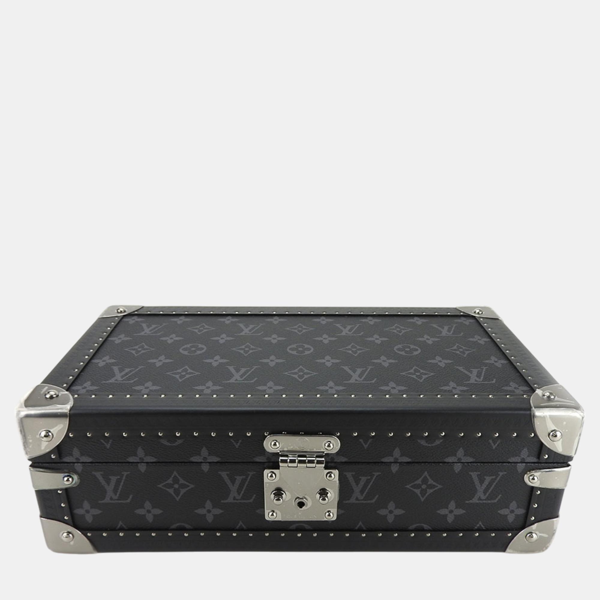 

Louis Vuitton Black Canvas Monogram Eclipse Trunk Coffret bag