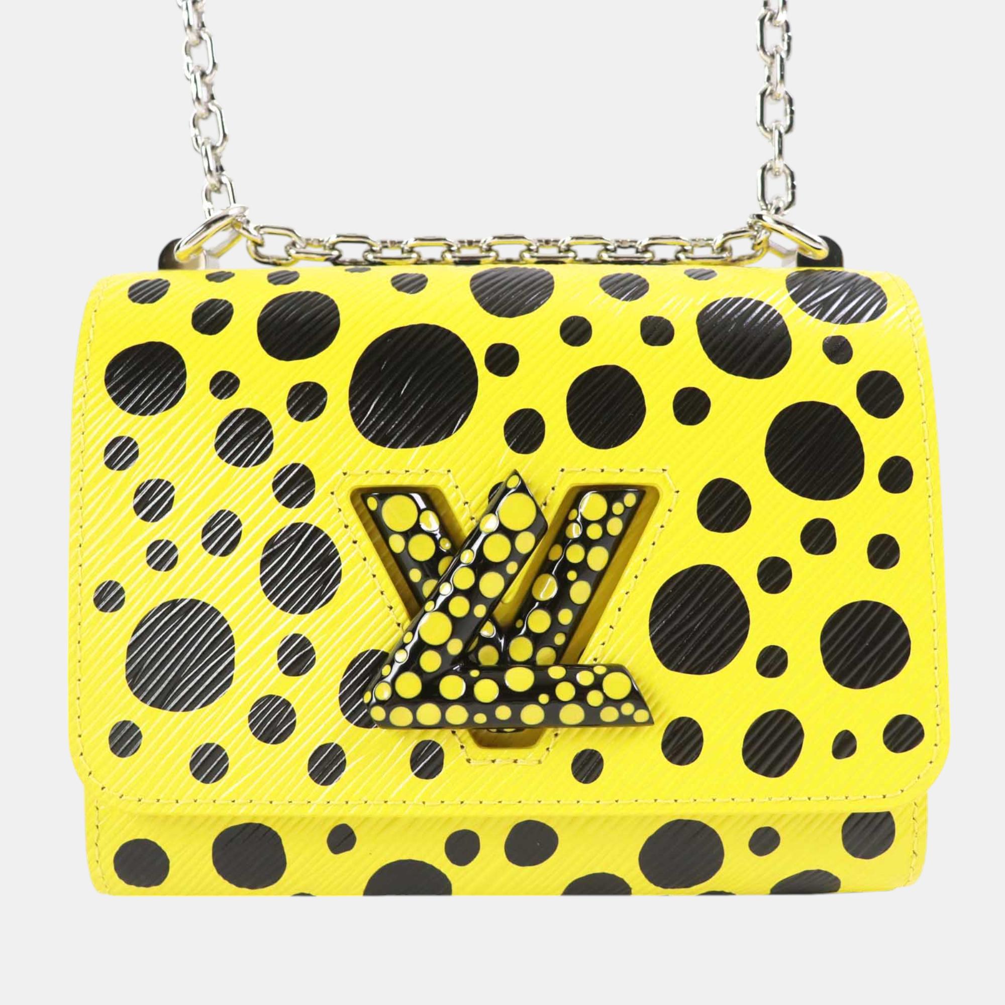 

Louis Vuitton Yellow Leather Epi Twist Pm Painted Dots Bag