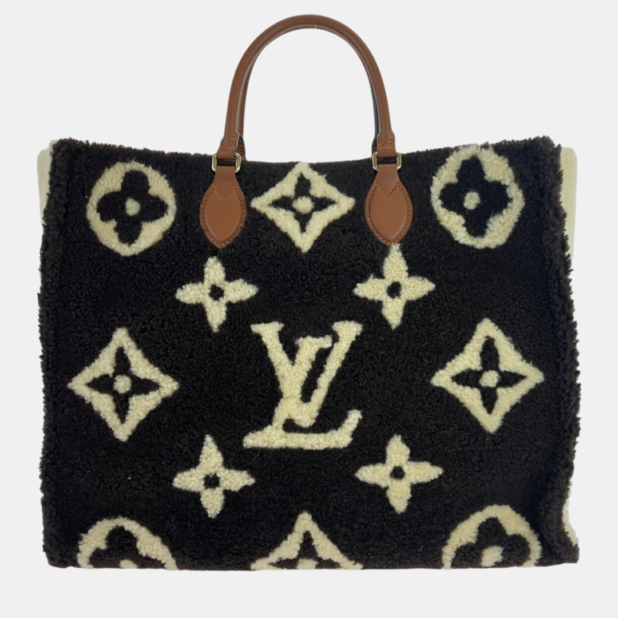 

Louis Vuitton Black Natural Material Monogram Teddy Onthego Gm Tote Bag