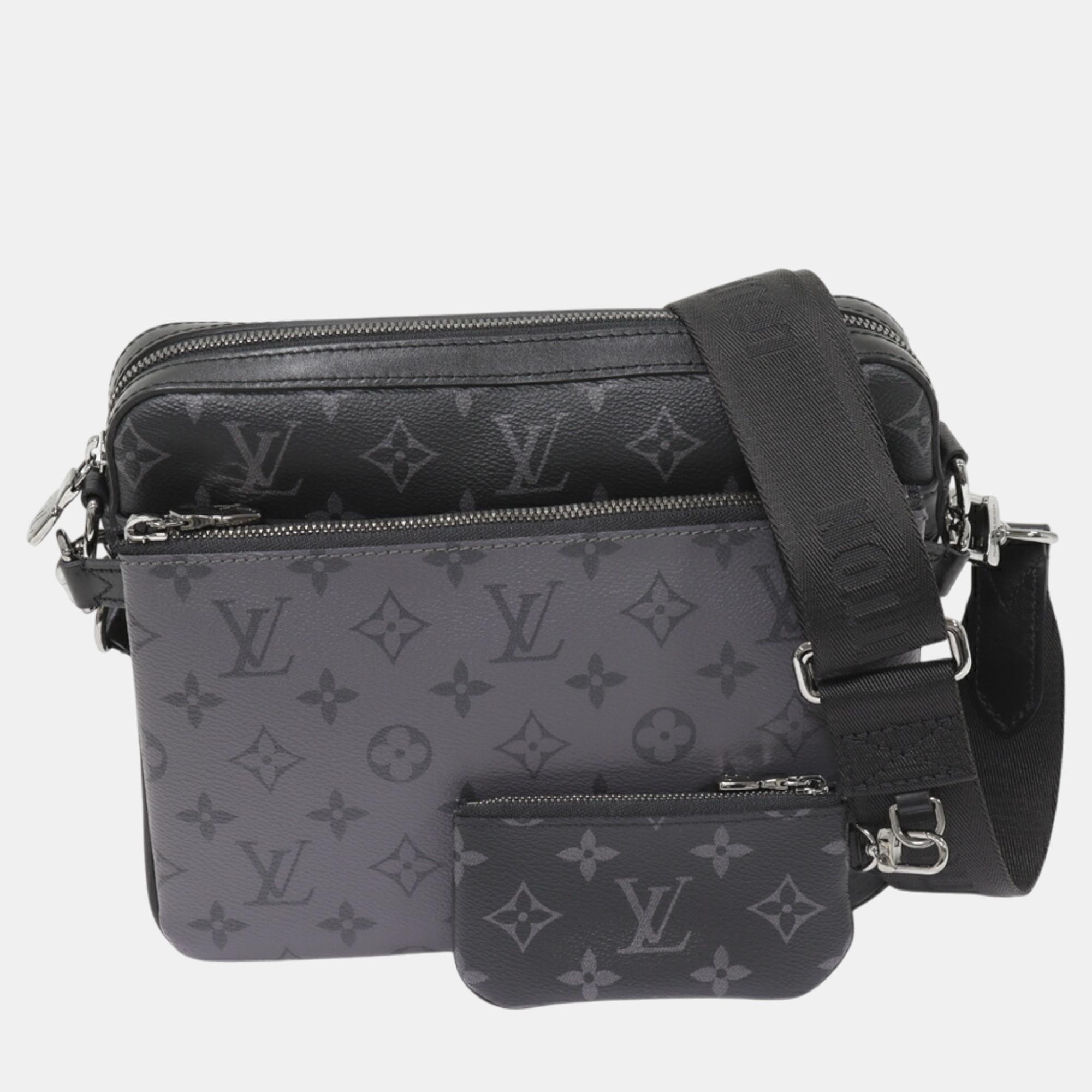 

Louis Vuitton Black Canvas Monogram Eclipse Trio Messenger Bag