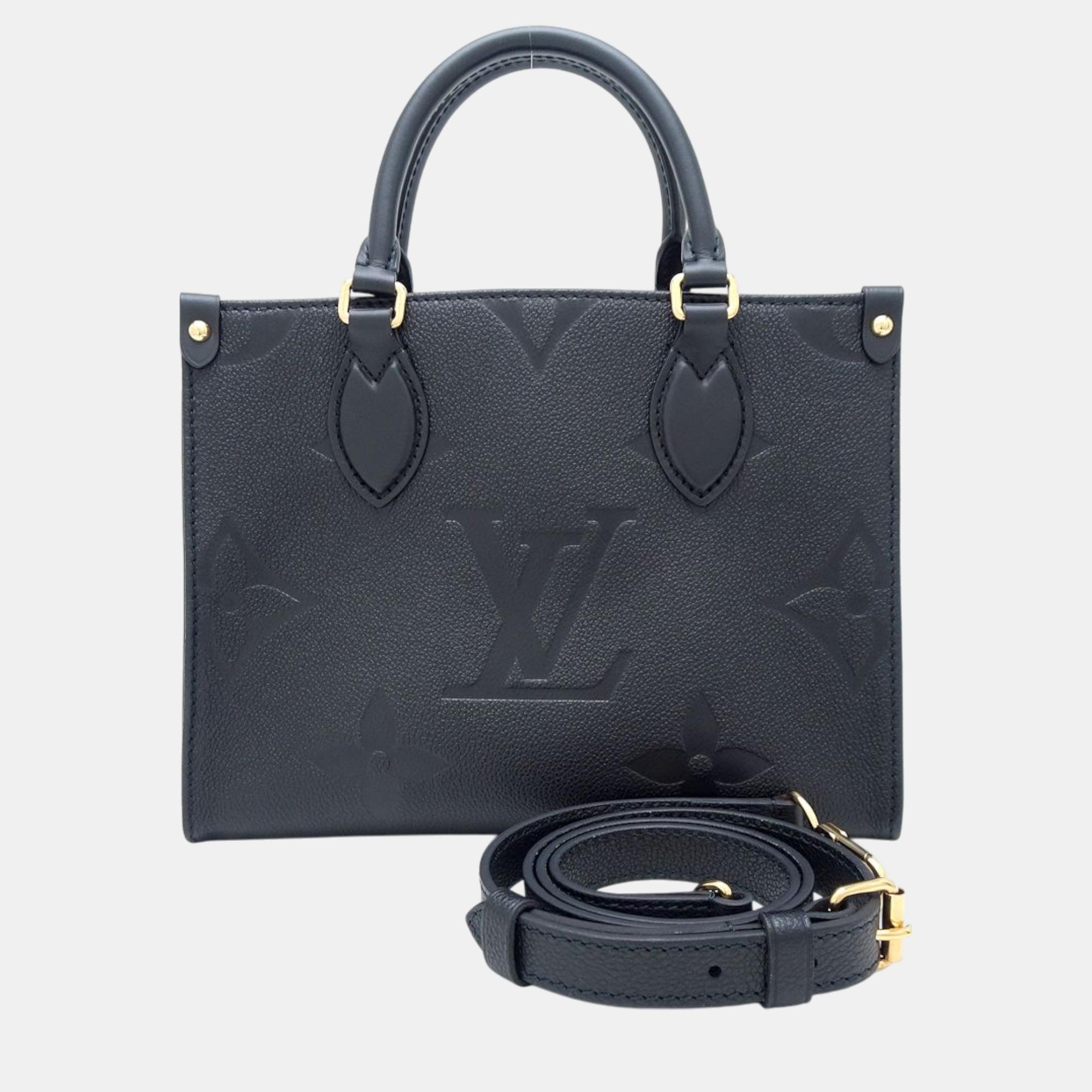 

Louis Vuitton Black Leather Monogram Empreinte Onthego Pm Bag