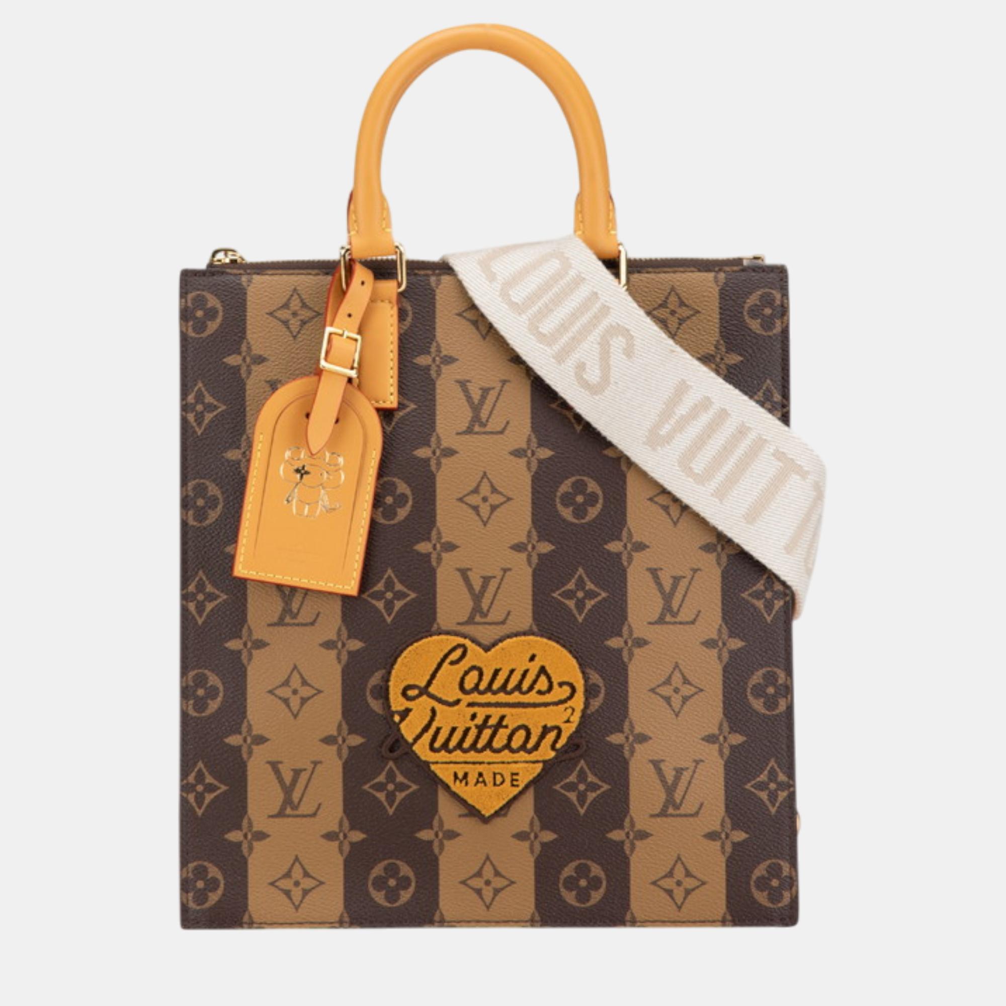 

Louis Vuitton Brown Canvas Monogram Sac Plat Messenger Bag