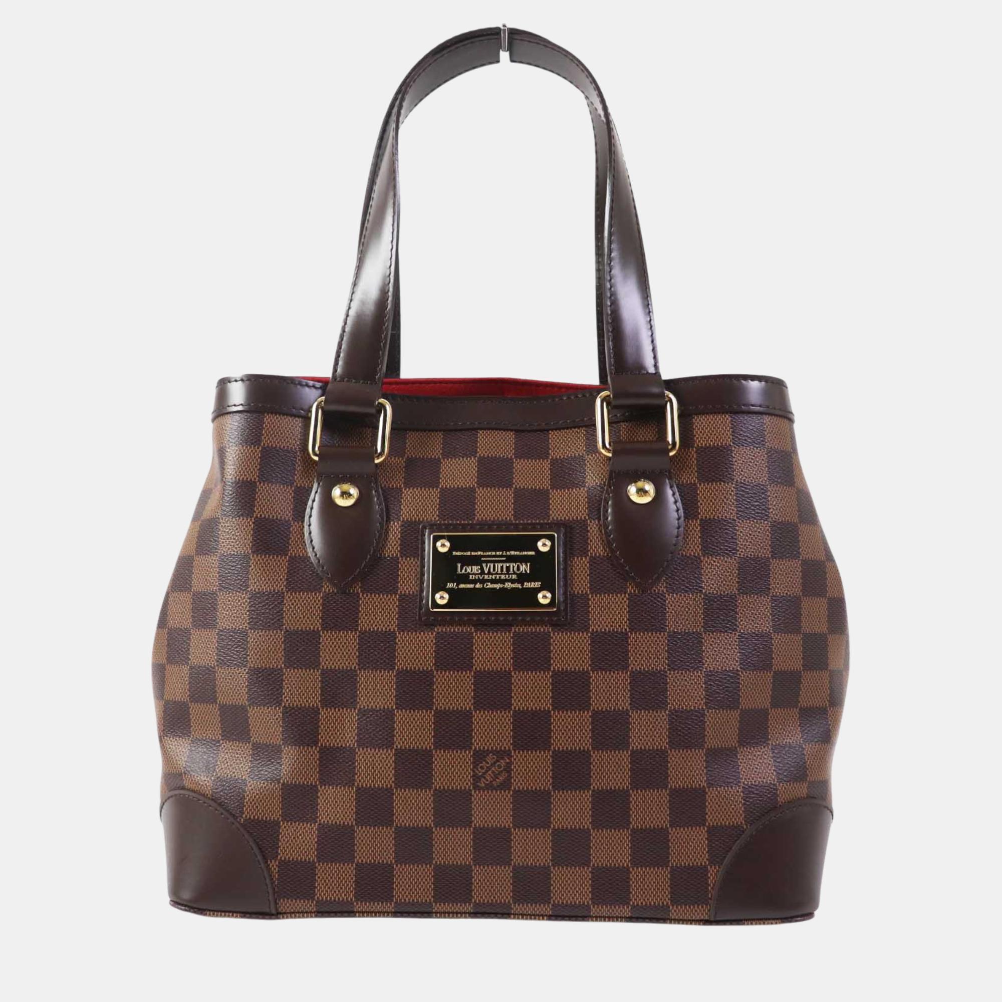 

Louis Vuitton Brown Canvas Damier Hampstead Pm Tote Bag