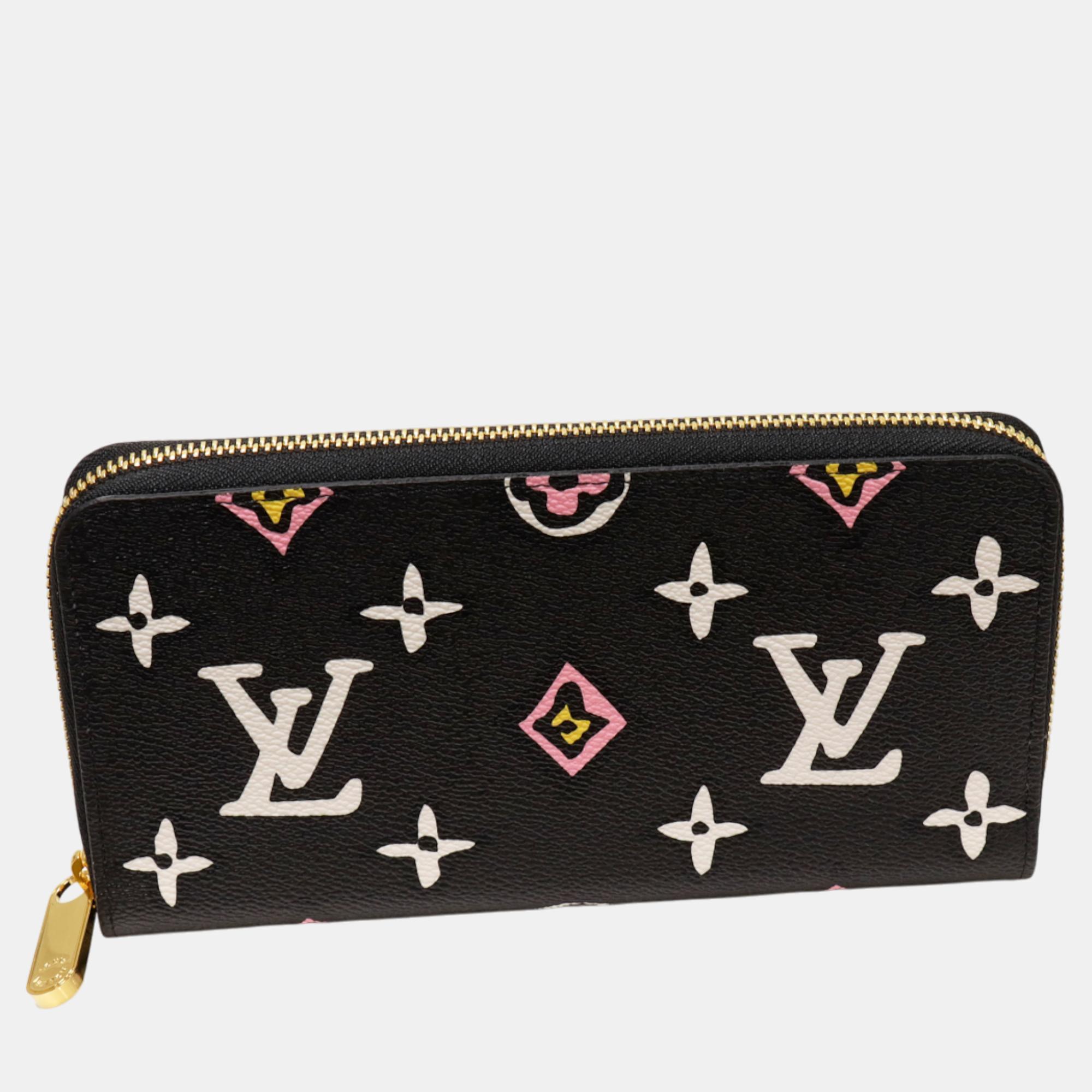 

Louis Vuitton Black Canvas Monogram Zippy Wallet