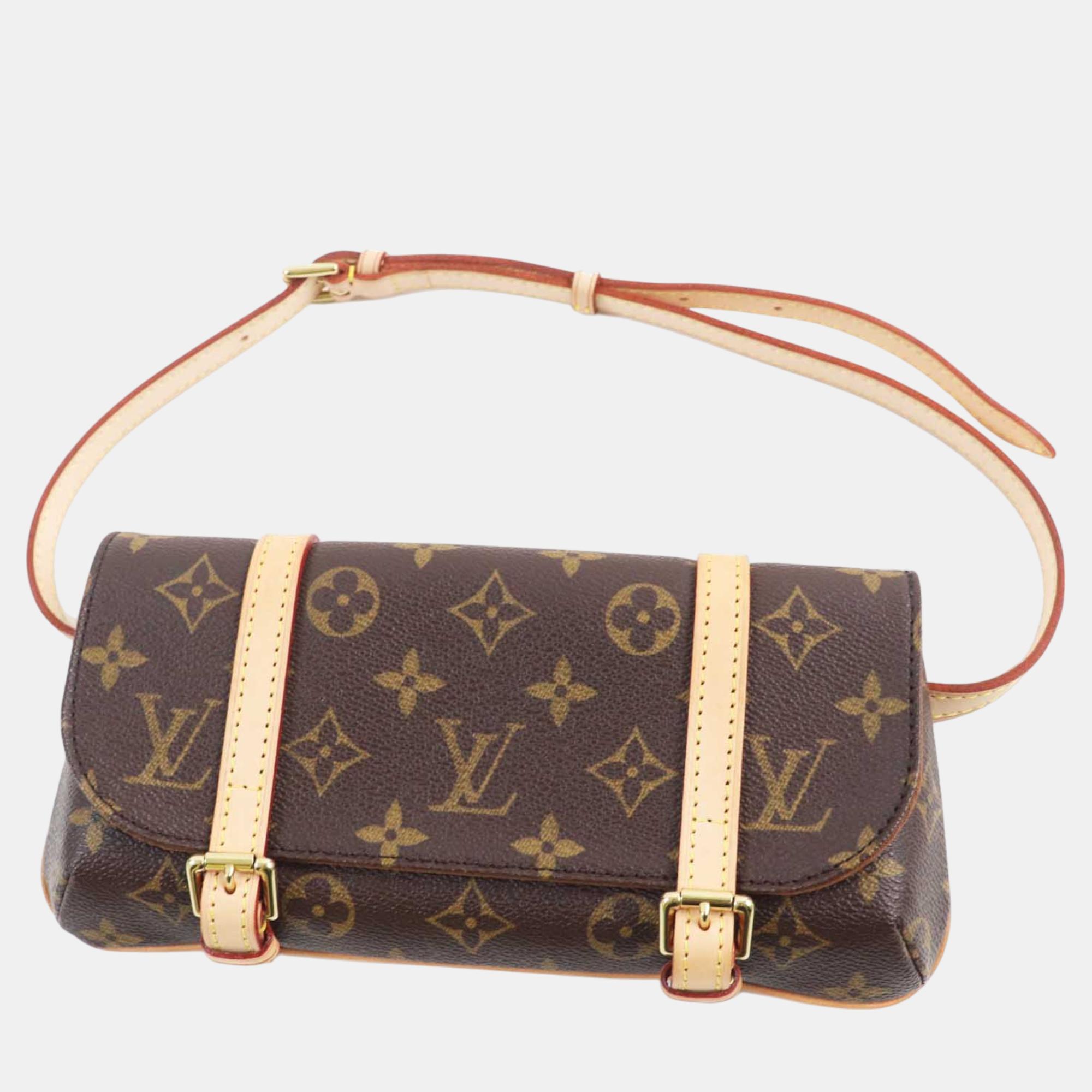 

Louis Vuitton Brown Canvas Monogram Pochette Marrell Waist Bag