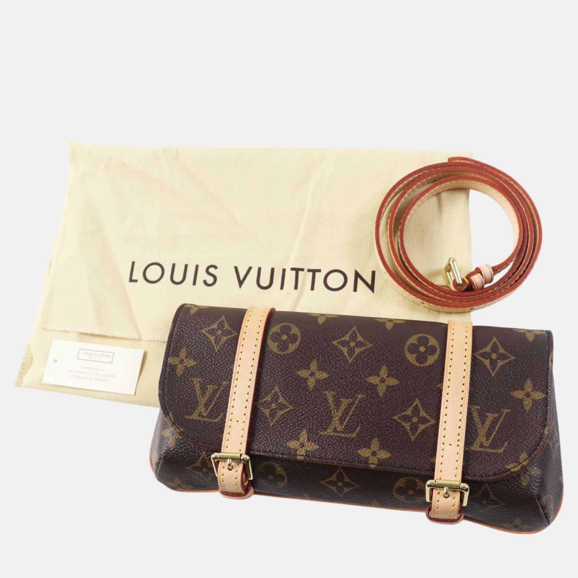 Louis Vuitton Brown Canvas Monogram Pochette Marrell Waist Bag 