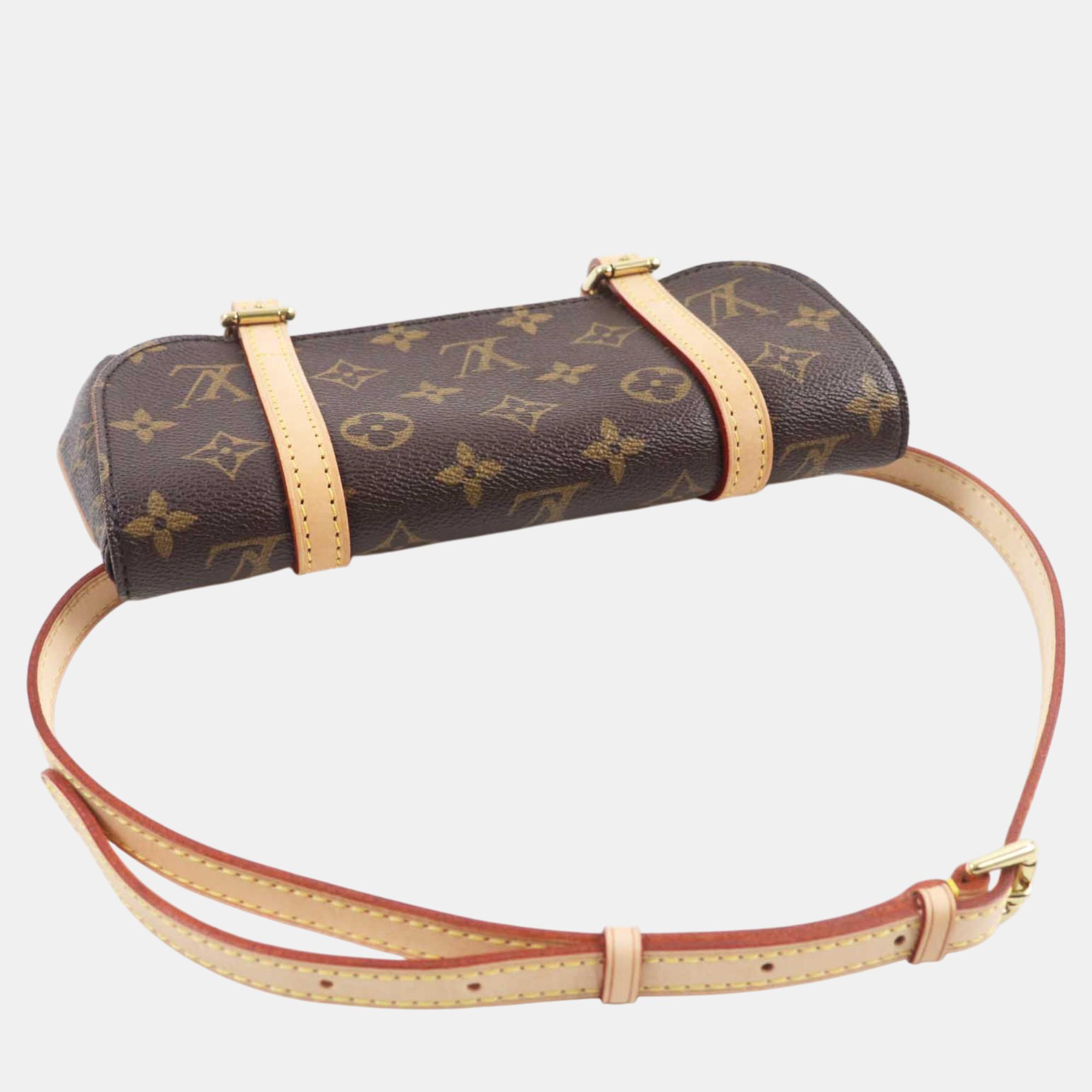 Louis Vuitton Brown Canvas Monogram Pochette Marrell Waist Bag 