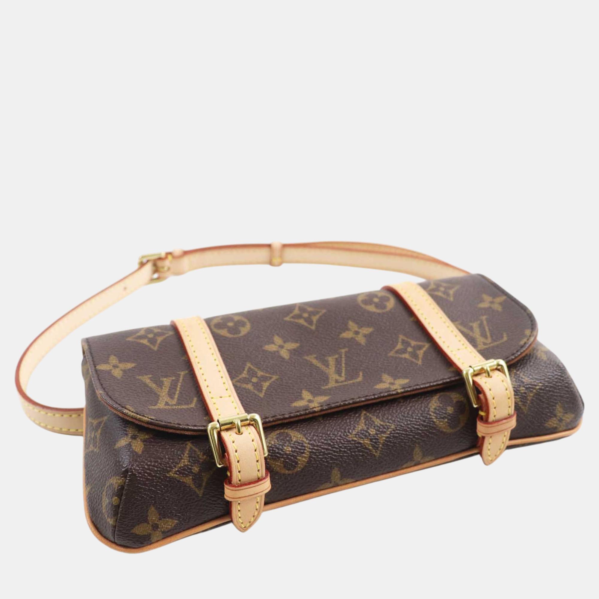 Louis Vuitton Brown Canvas Monogram Pochette Marrell Waist Bag 