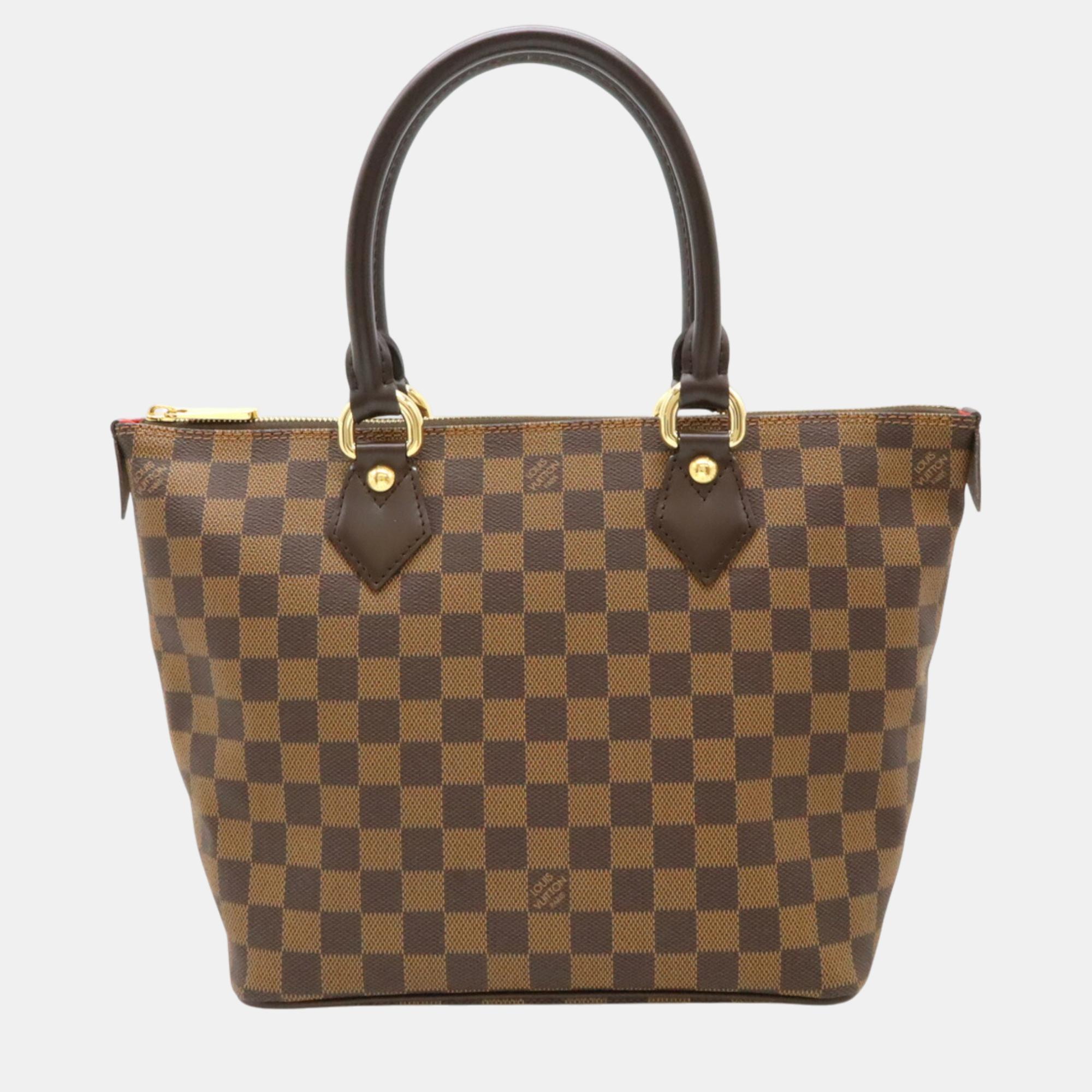 

Louis Vuitton Canvas Damier Saleya Pm Tote Bag, Brown