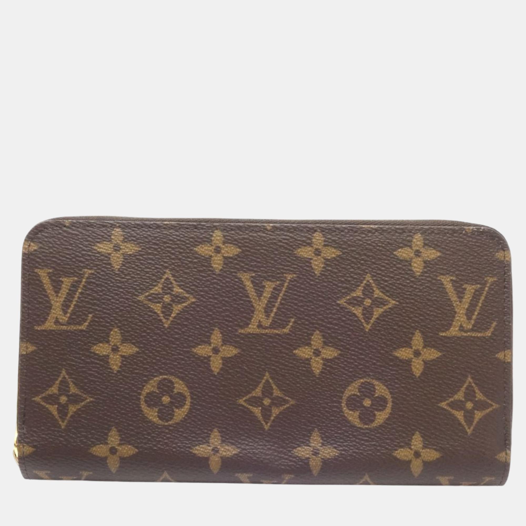 

Louis Vuitton Brown Canvas Monogram Zippy Wallet