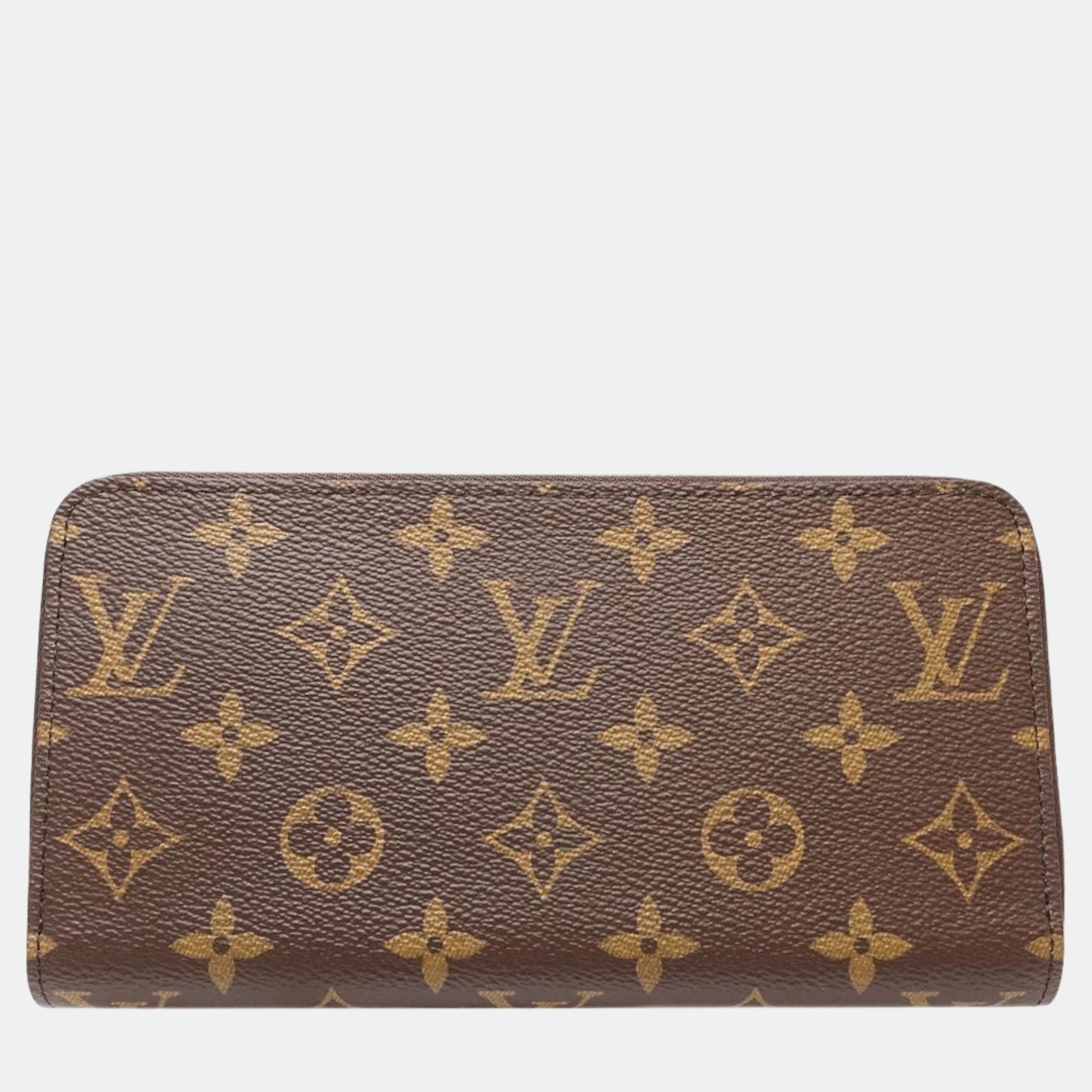 

Louis Vuitton Brown Canvas Monogram Zippy Wallet