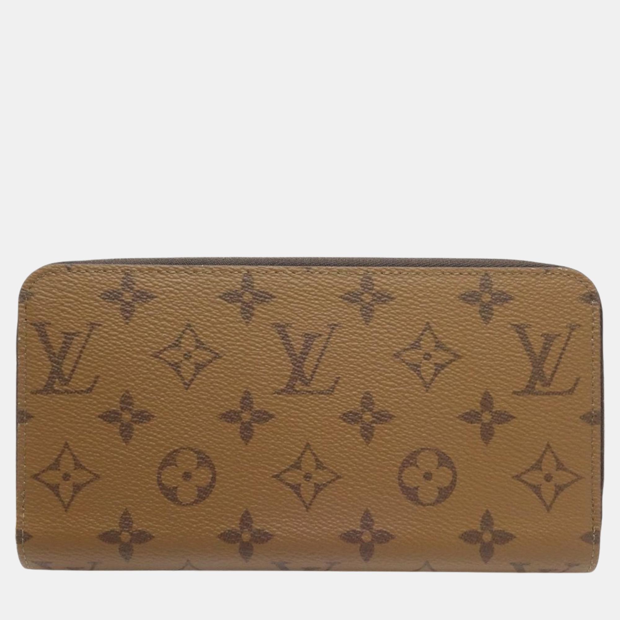 

Louis Vuitton Brown Canvas Monogram Reverse Zippy Wallet