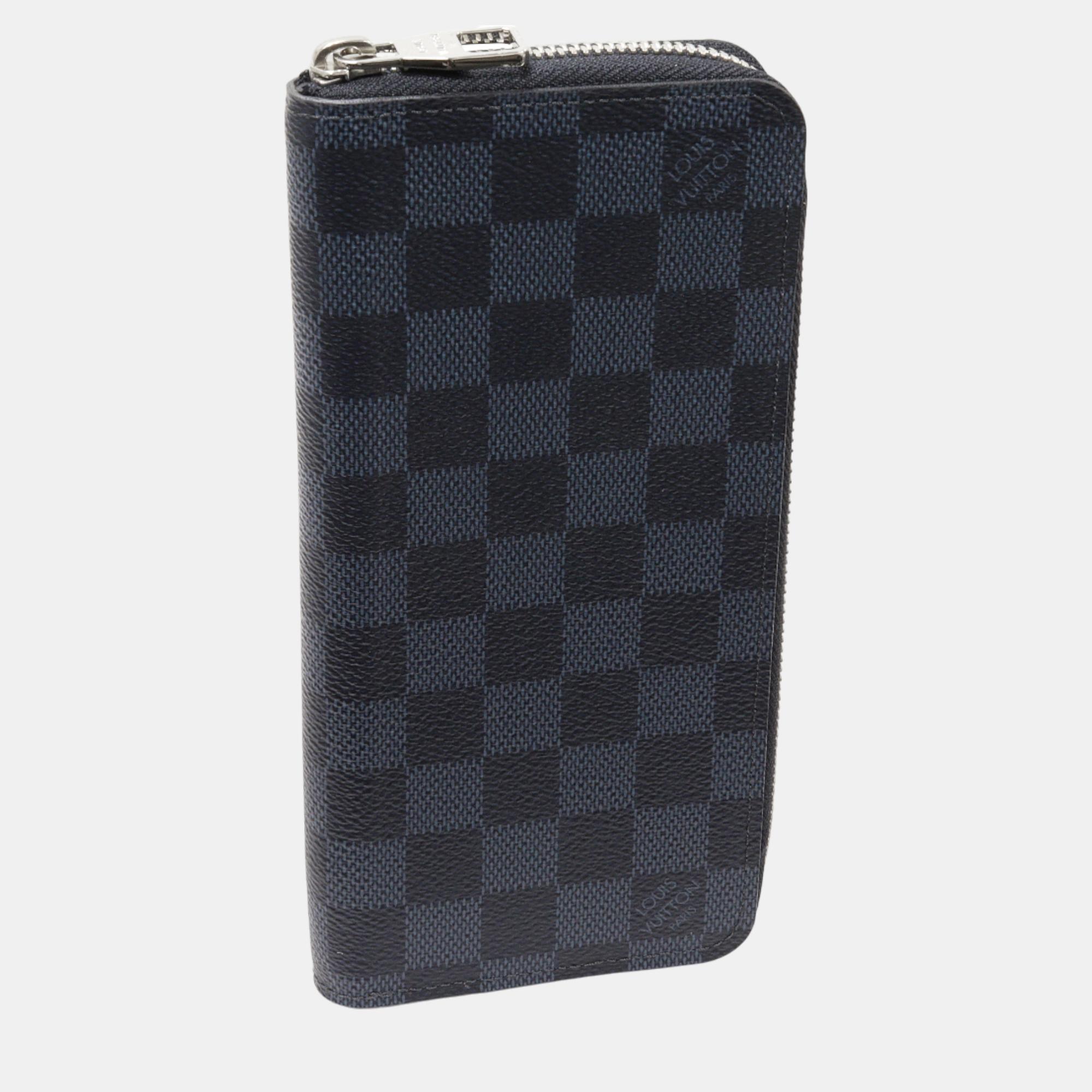 

Louis Vuitton Black Canvas Damier Cobalt Zippy Wallet