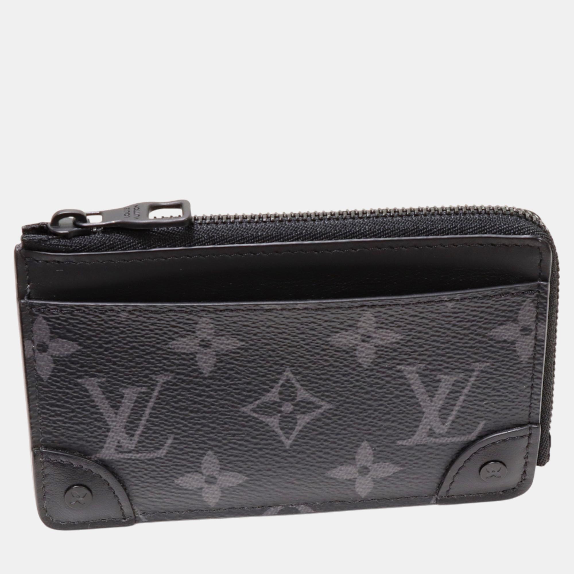 

Louis Vuitton Canvas Monogram Trunk Card Holder, Black