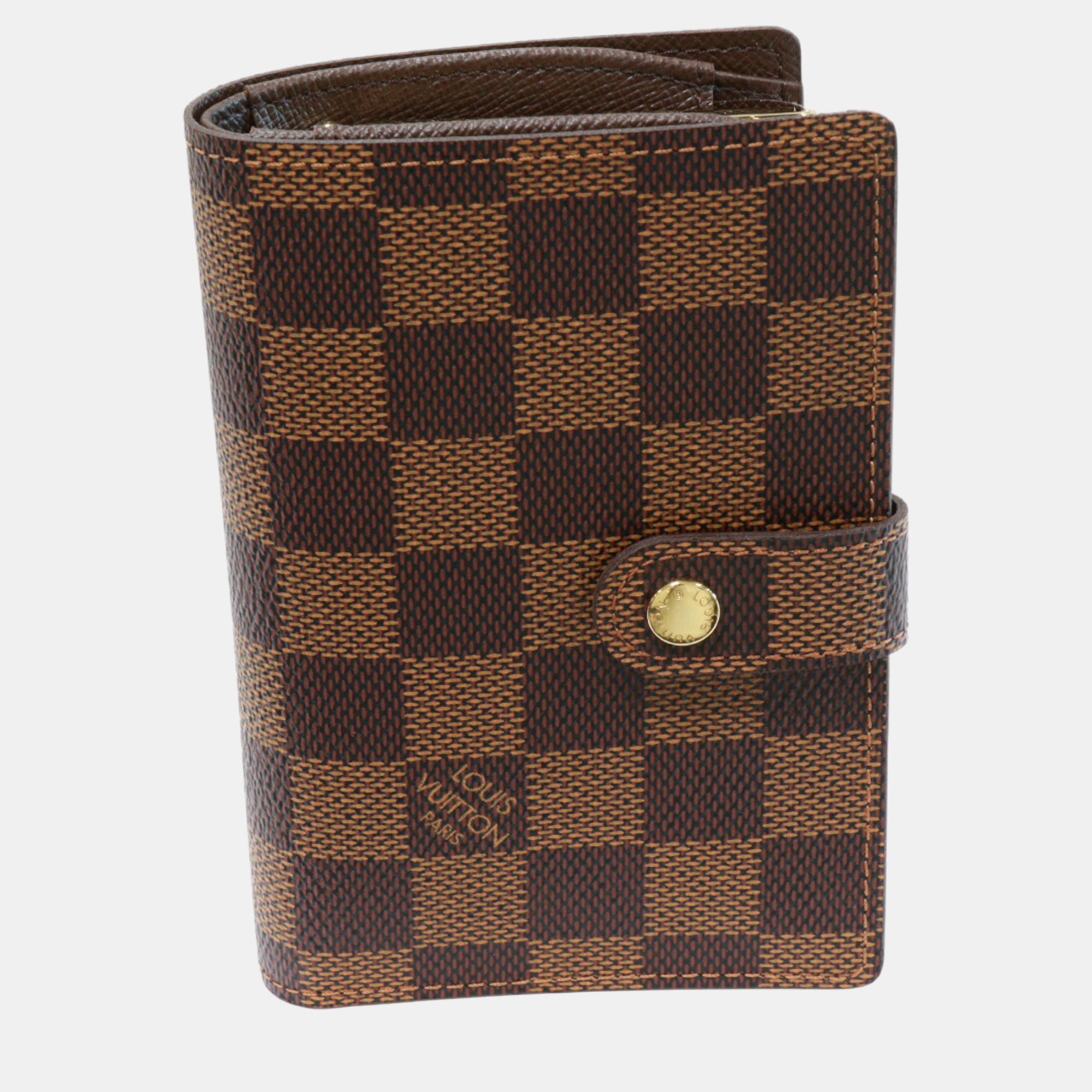 

Louis Vuitton Canvas Damier Wallet, Brown