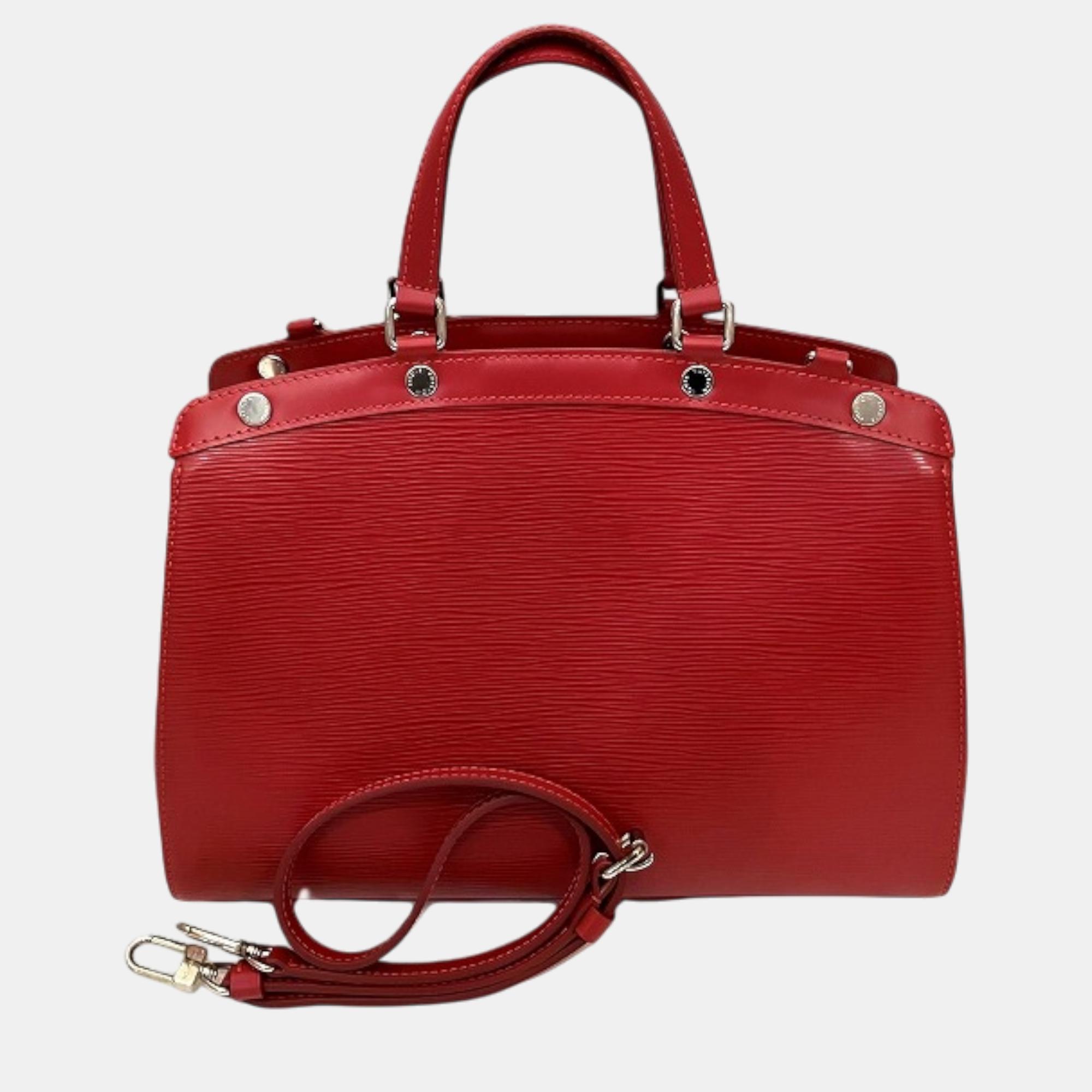 

Louis Vuitton Red Leather Epi Blair Mm Tote Bag