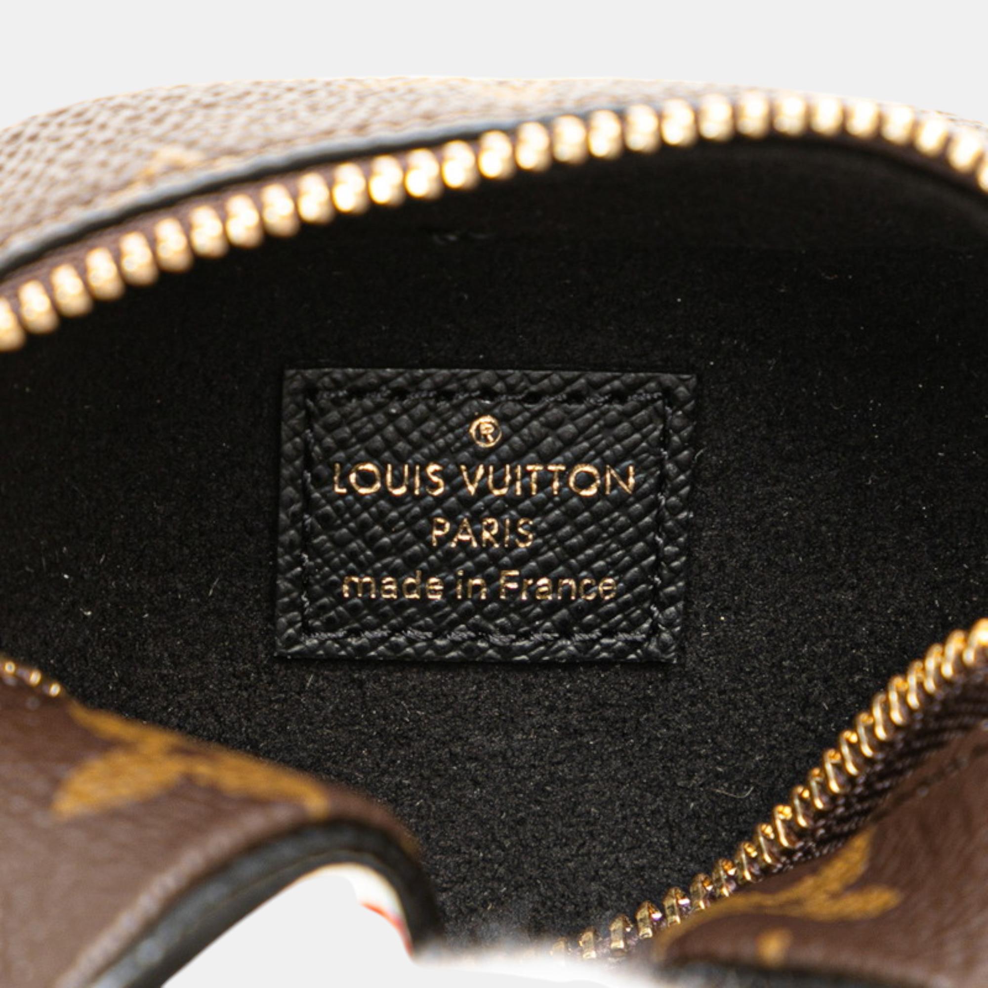 Louis Vuitton Brown Pvc Leather Canvas Monogram Portemonnaie Cube Pouch 