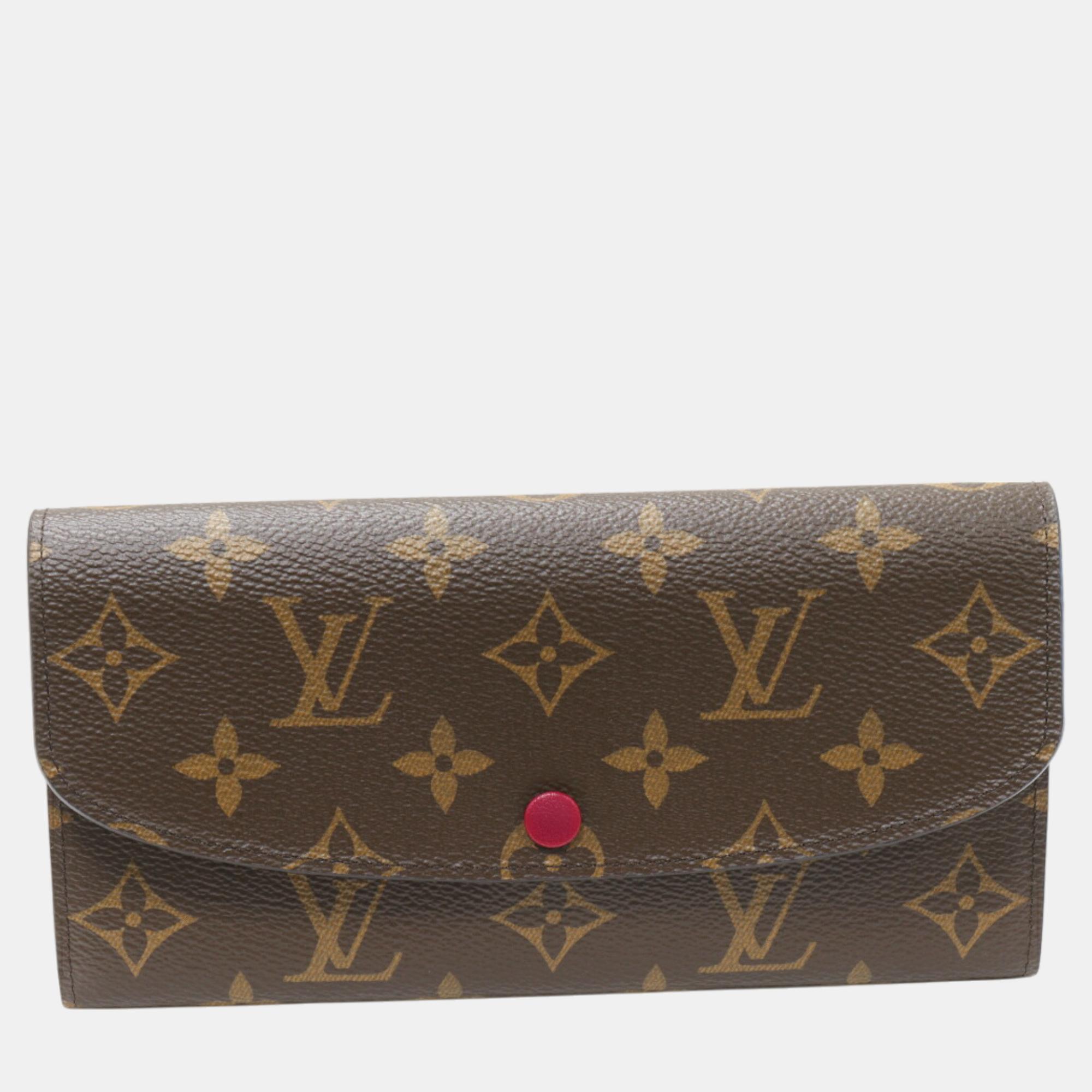 

Louis Vuitton Brown Canvas Monogram Emily Wallet