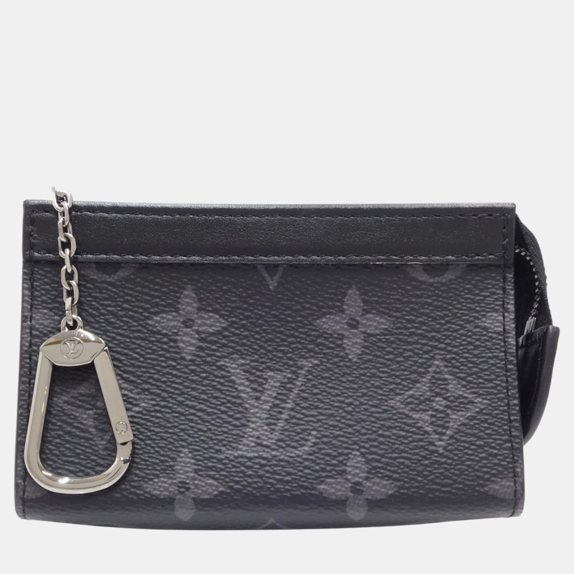 

Louis Vuitton Black Canvas Pochette Voyage Coin Case