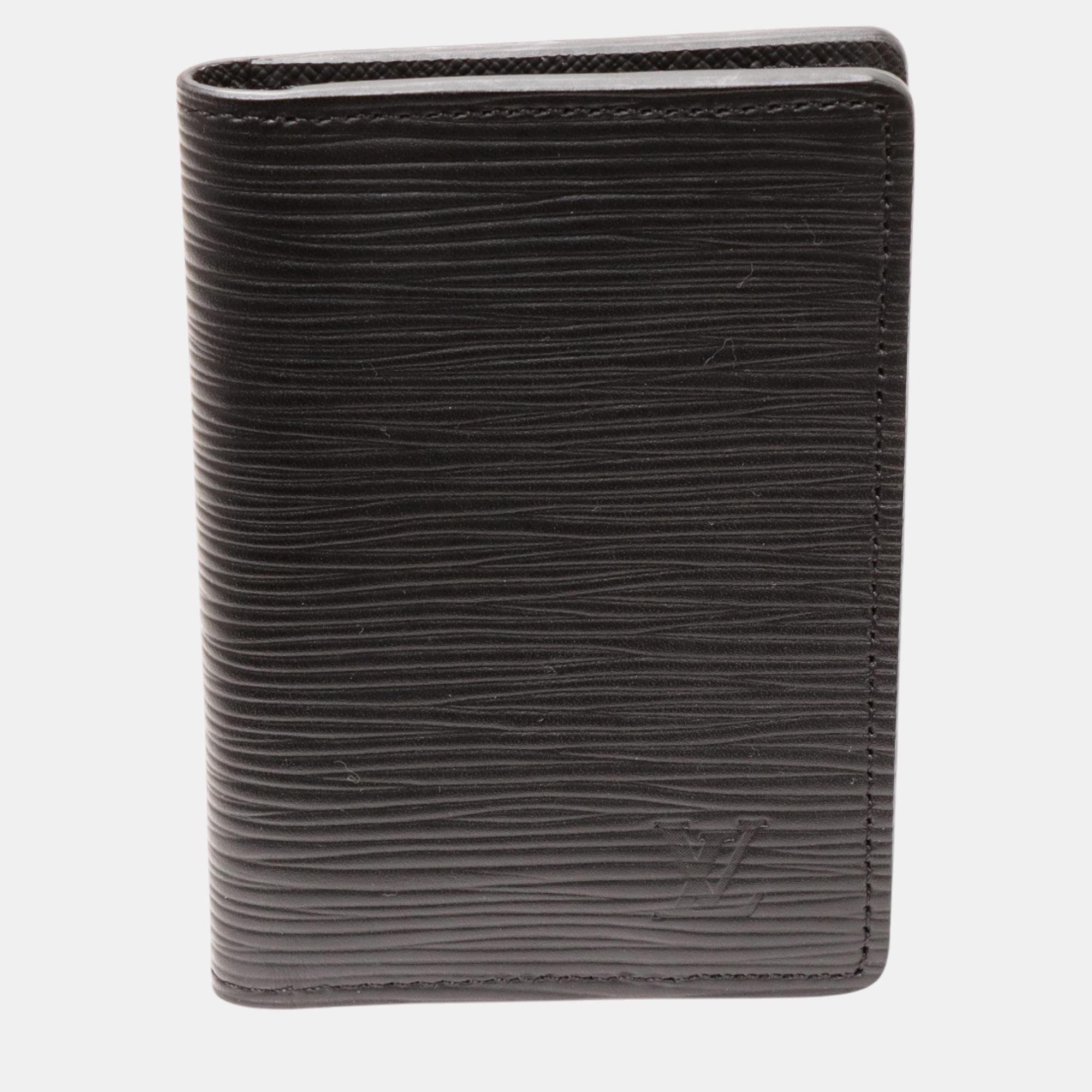 

Louis Vuitton Black Leather Epi Bifold Card Case