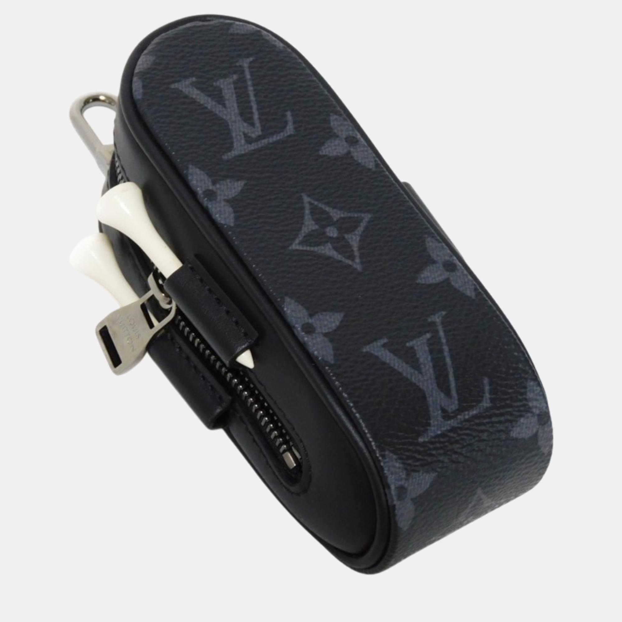 

Louis Vuitton Black Canvas Golf Andrews Pouch Set