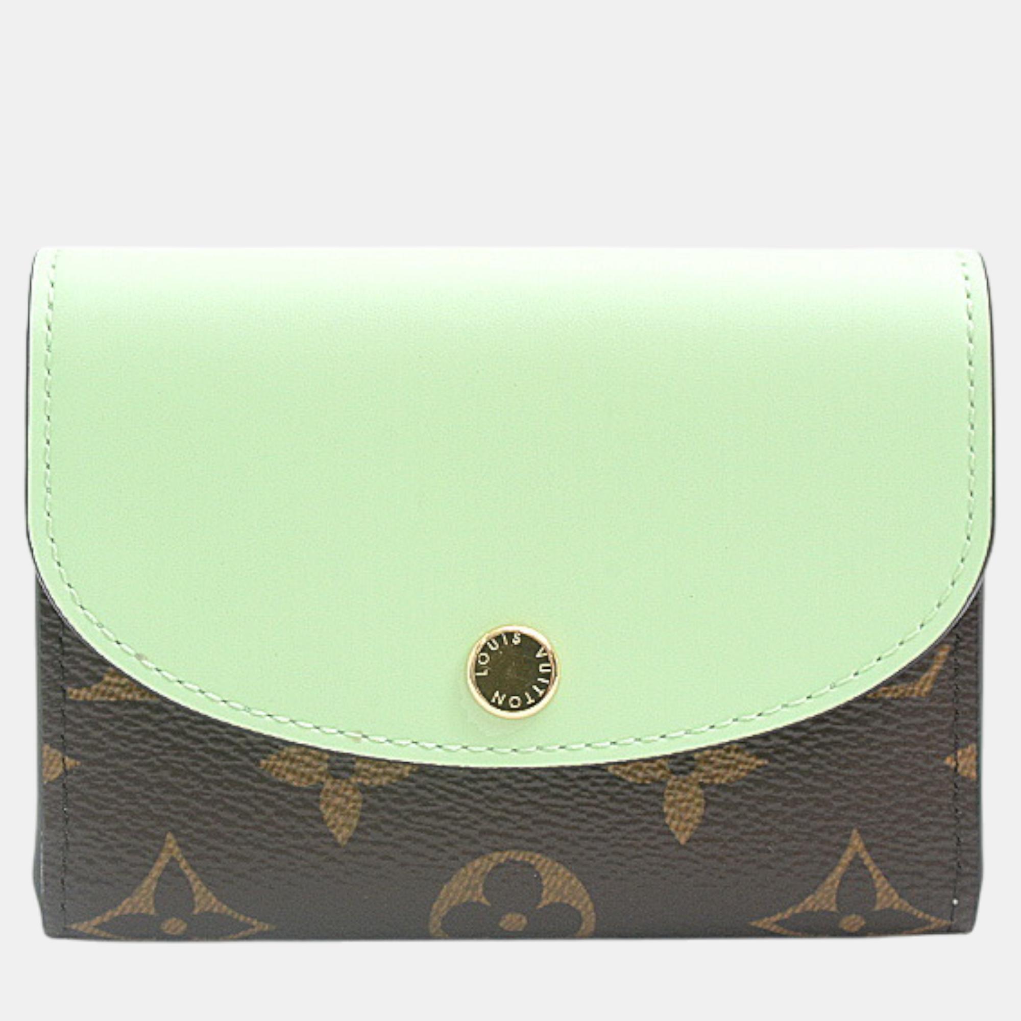 

Louis Vuitton Green Canvas Monogram Rosalie Wallet