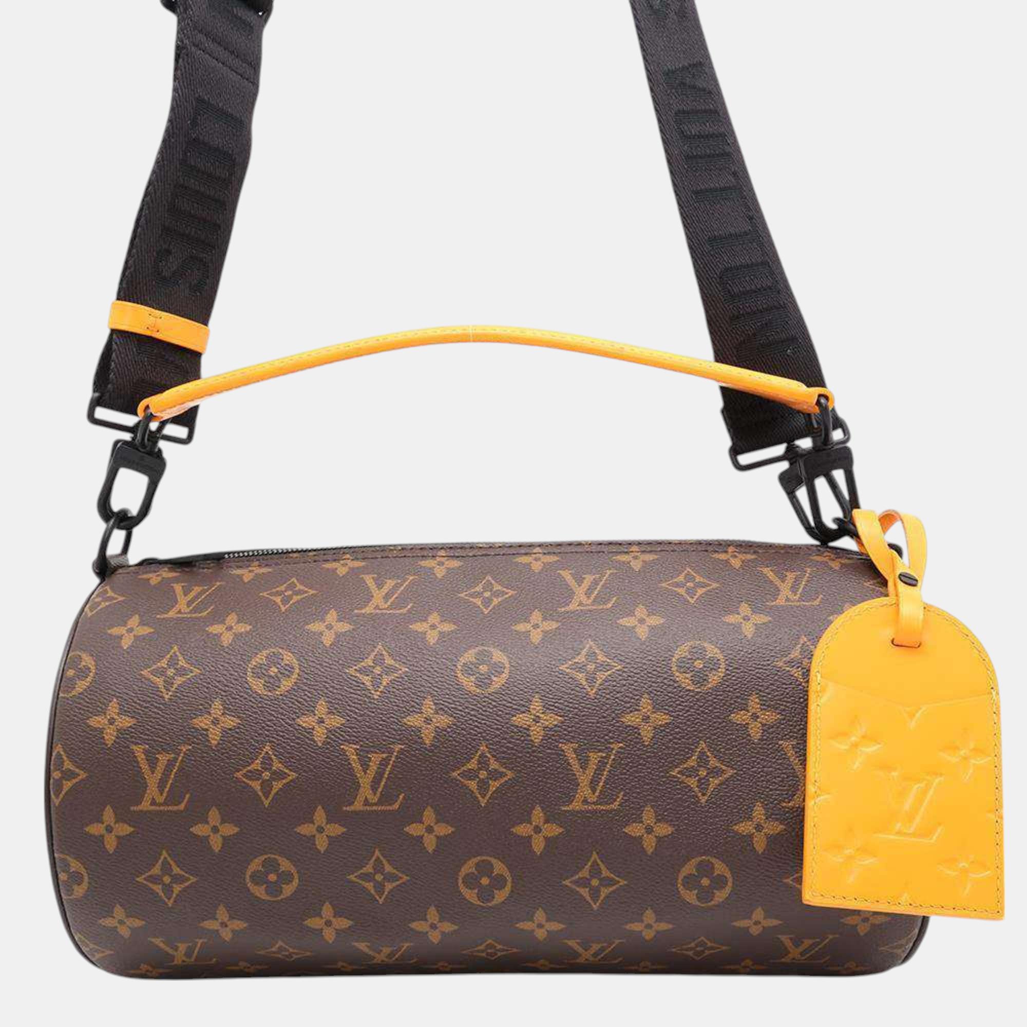 

Louis Vuitton Black Monogram Macassar Soft Polochon Handbag