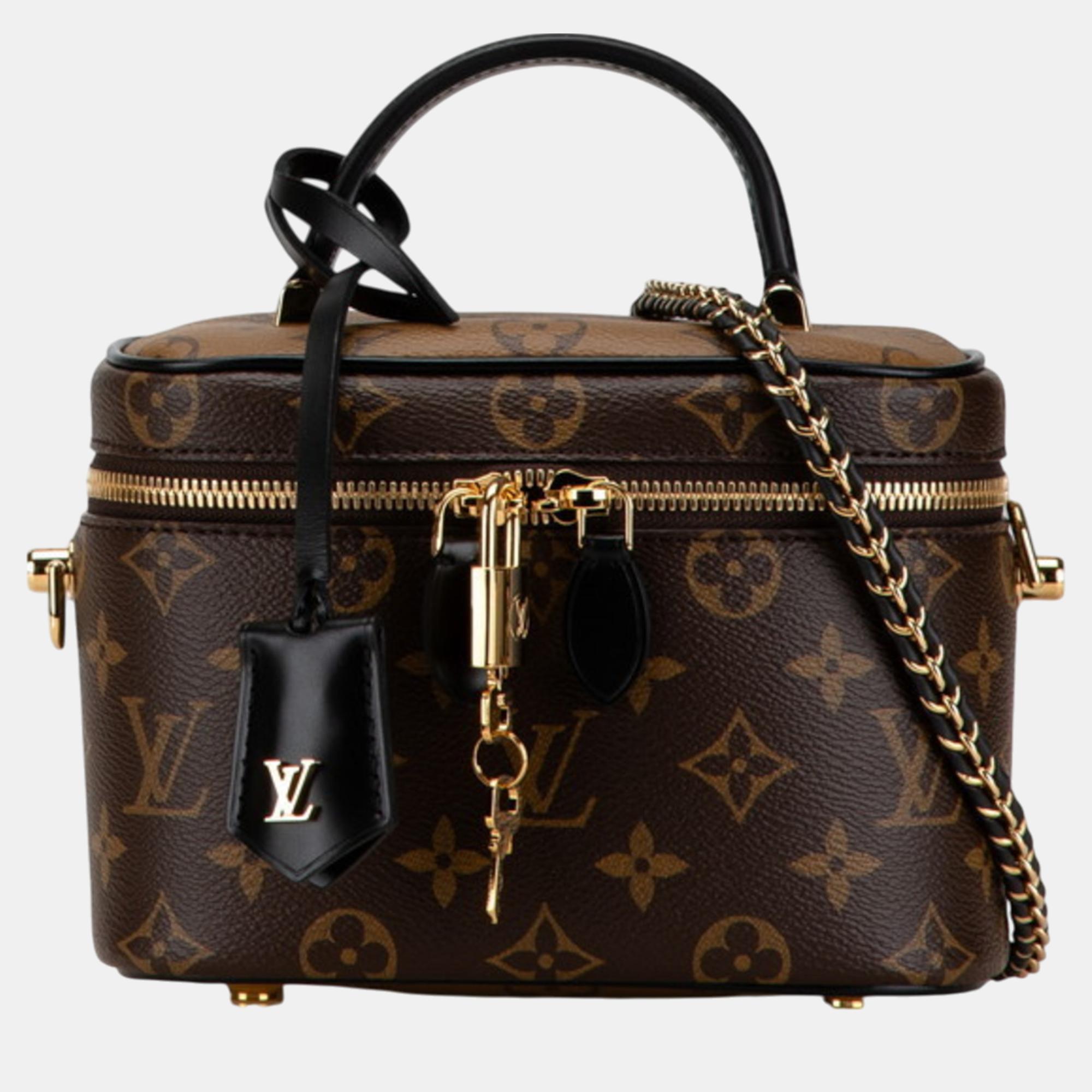 

Louis Vuitton Brown Pvc Leather Monogram Vanity Nv Pm Bag