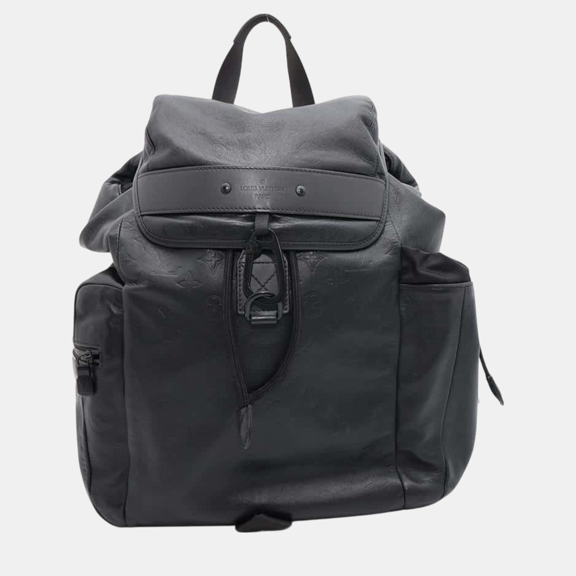 

Louis Vuitton Black Monogram Shadow Discovery Backpack