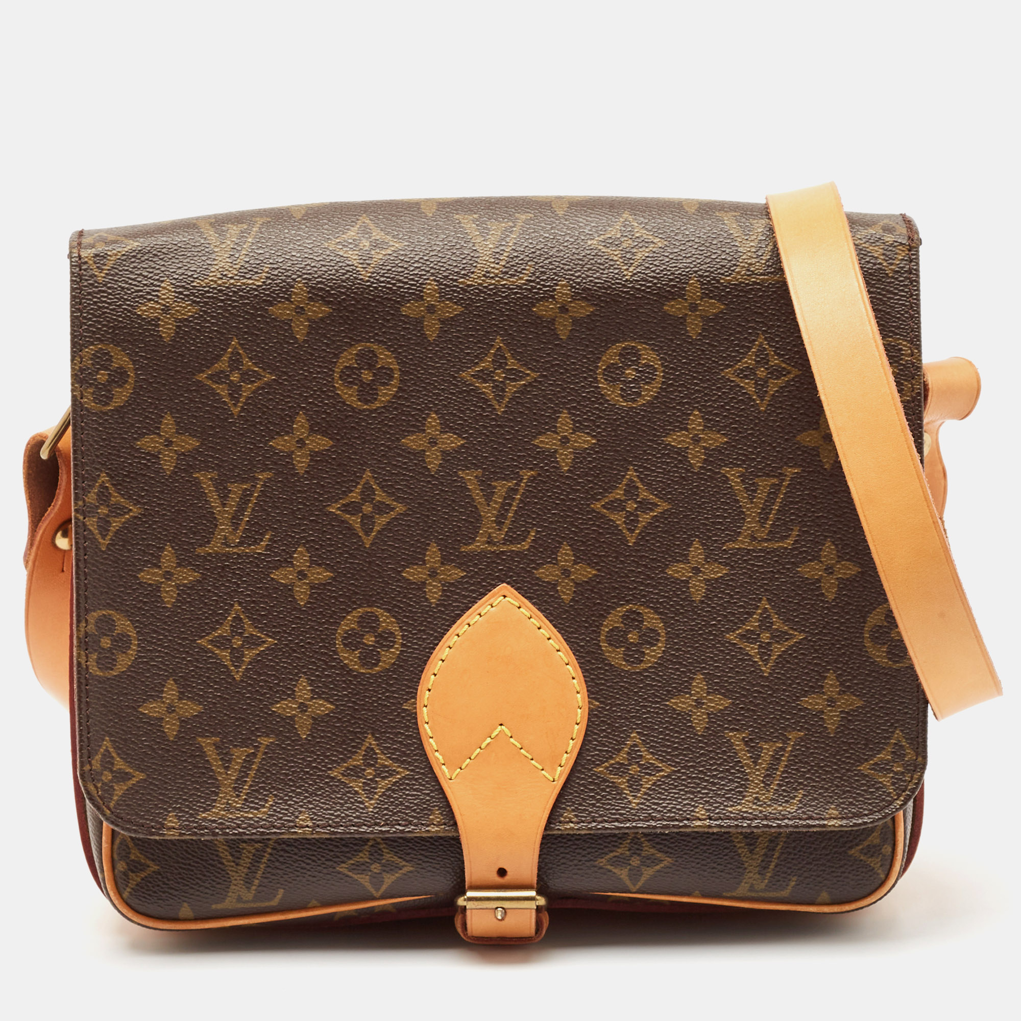 

Louis Vuitton Monogram Canvas Cartouchiere GM Bag, Brown