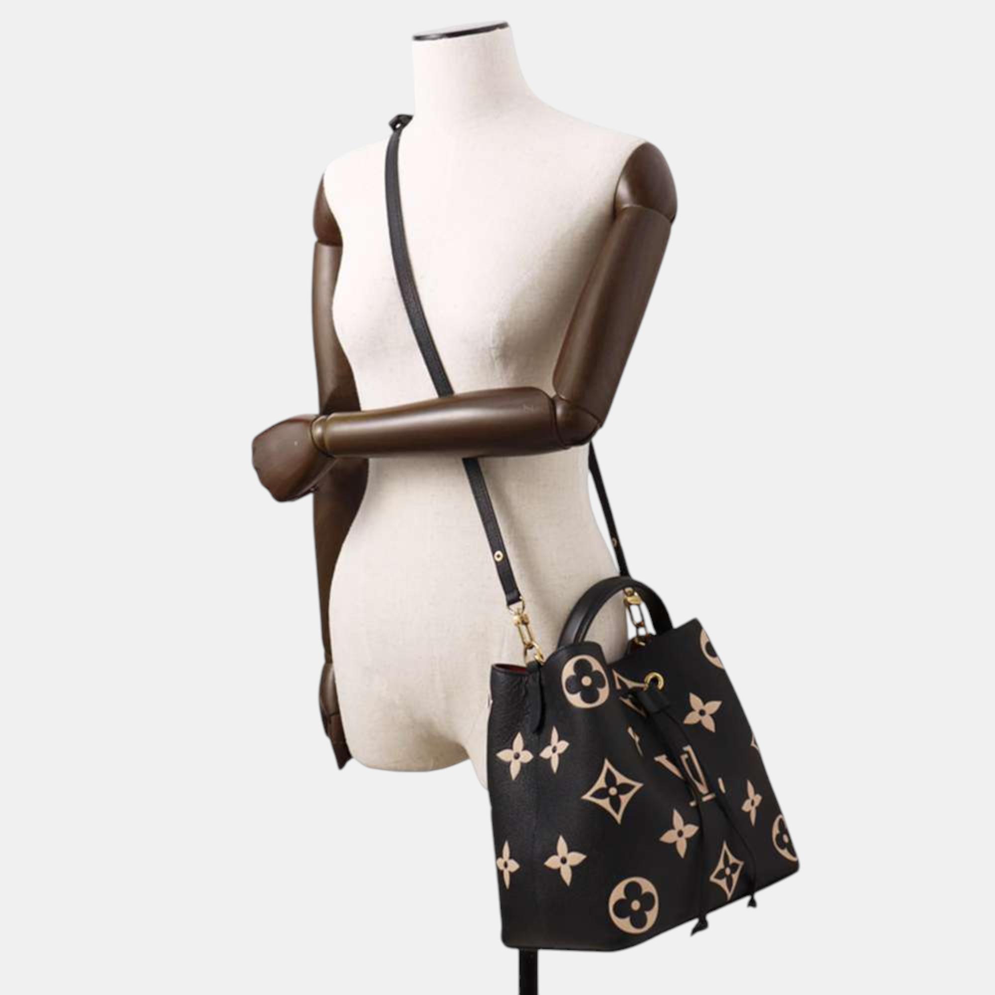 Louis Vuitton Noir/Beige Bicolor Monogram Empreinte Leather Neonoe Bag Size Mm 