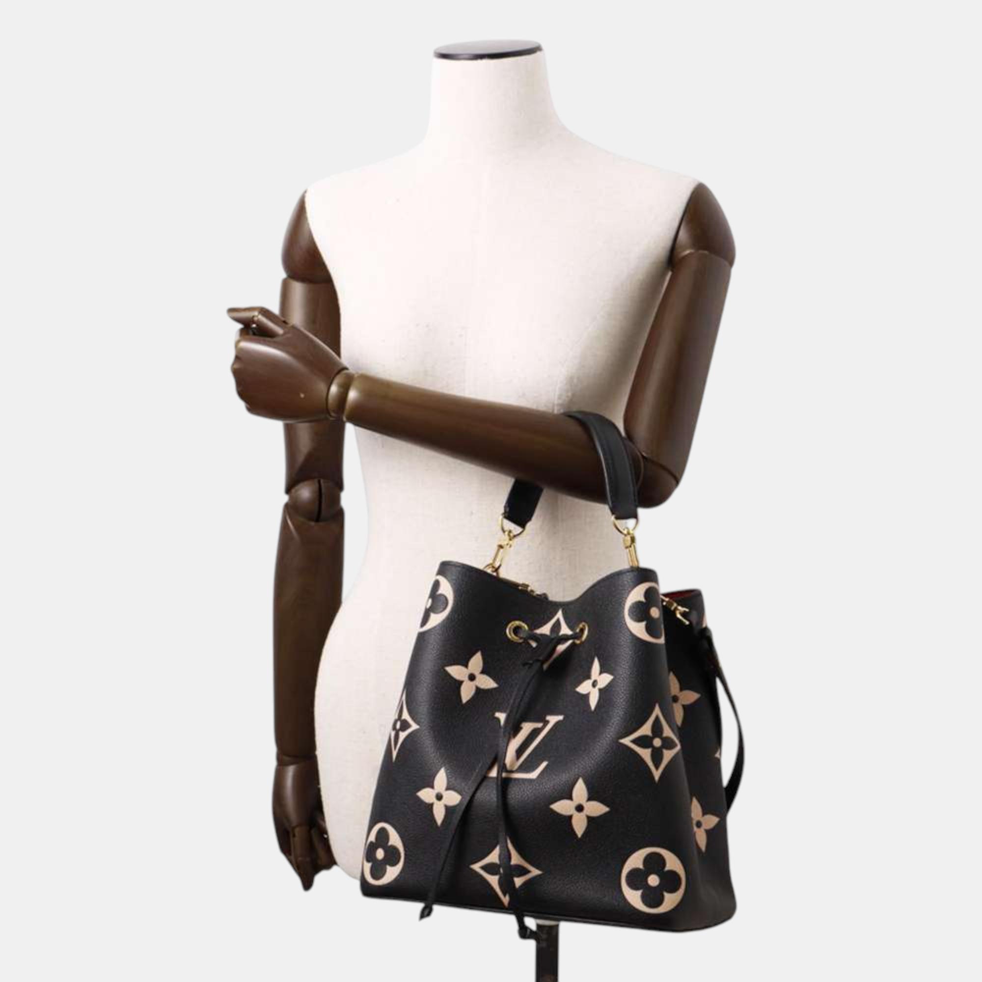 Louis Vuitton Noir/Beige Bicolor Monogram Empreinte Leather Neonoe Bag Size Mm 