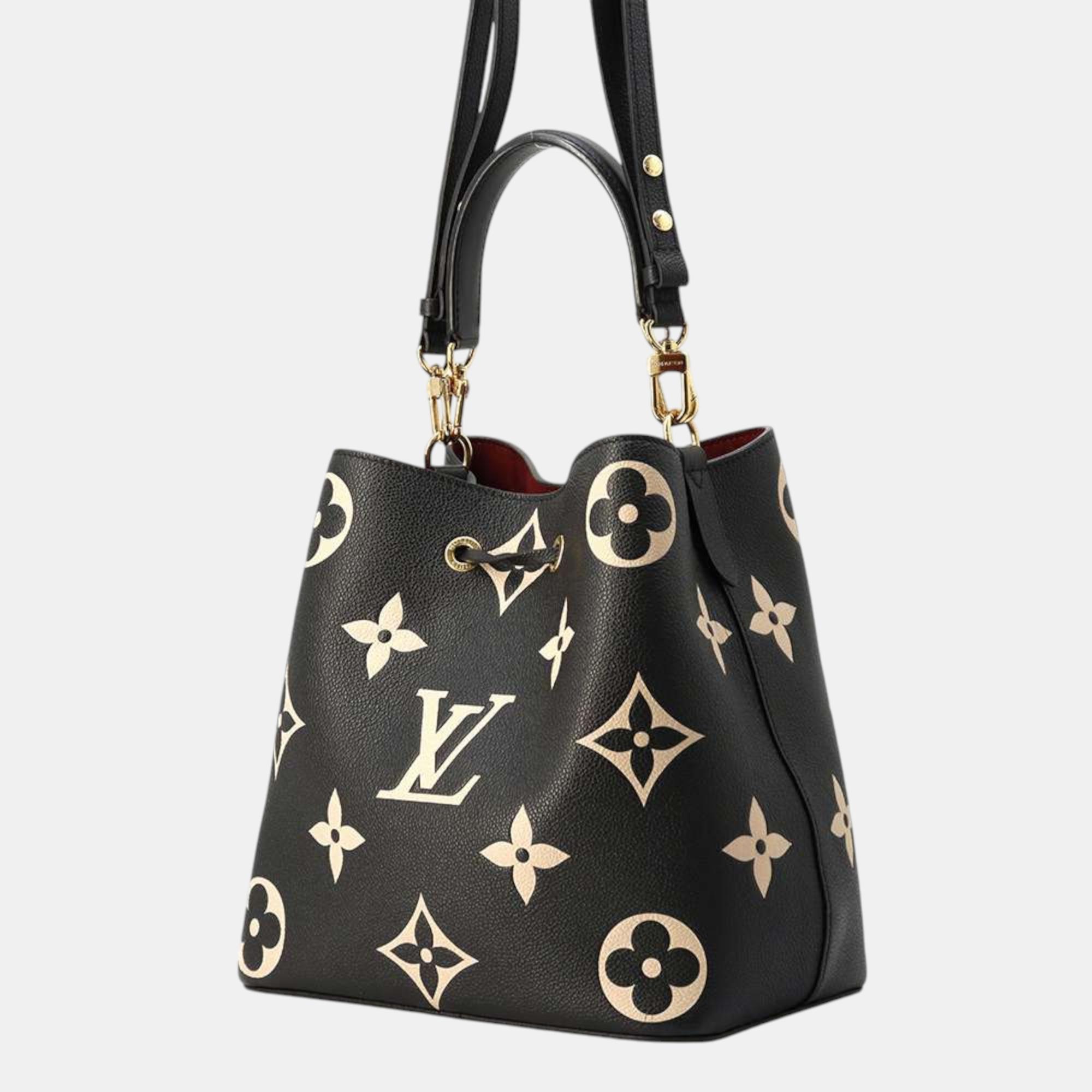 Louis Vuitton Noir/Beige Bicolor Monogram Empreinte Leather Neonoe Bag Size Mm 