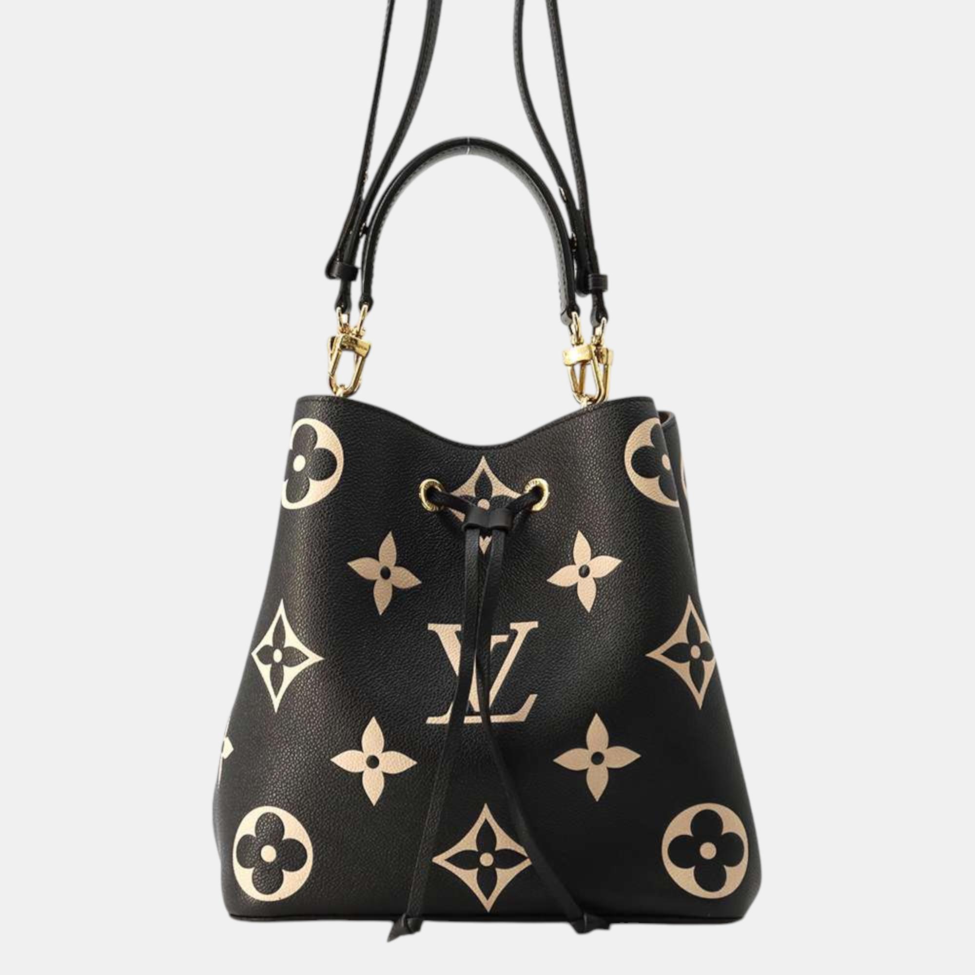 

Louis Vuitton Noir/Beige Bicolor Monogram Empreinte Leather Neonoe Bag Size Mm