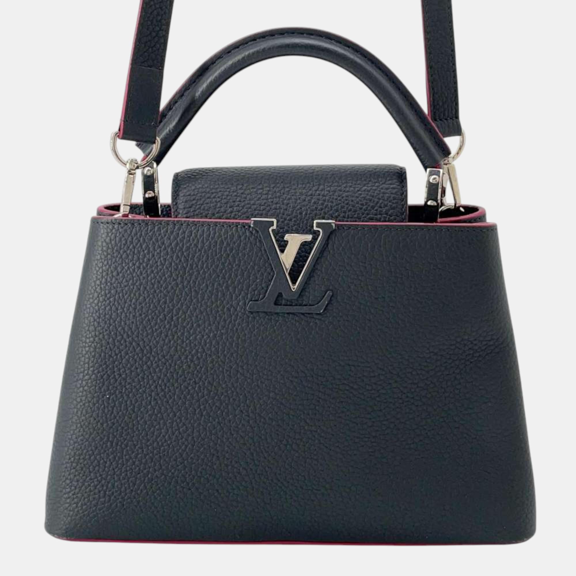 

Louis Vuitton Cobalt/Fuchsia Taurillon Leather Capucines bag Size Bb, Black