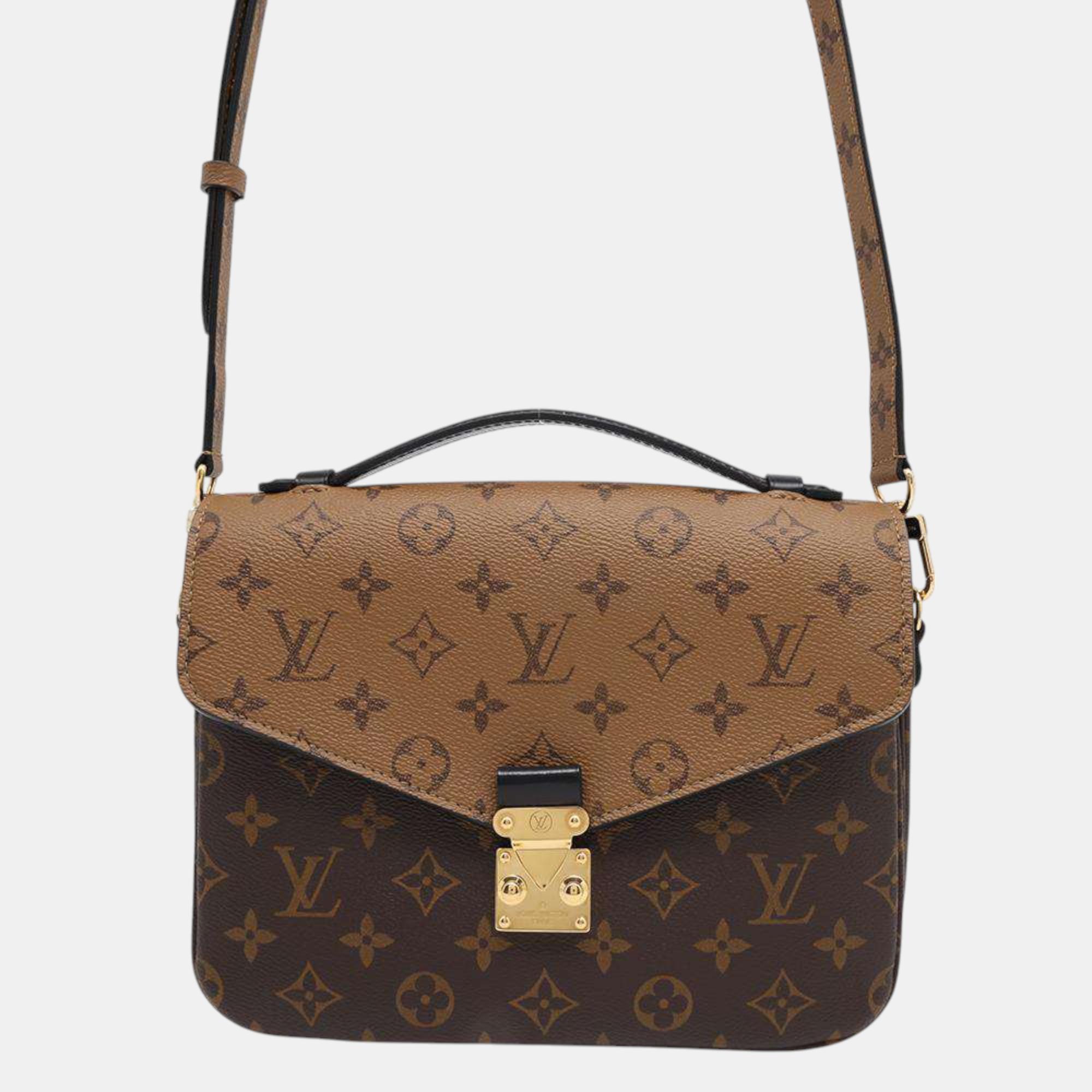 

Louis Vuitton Noir Monogram Reverse Canvas Pochette Metis bag Size Mm, Brown