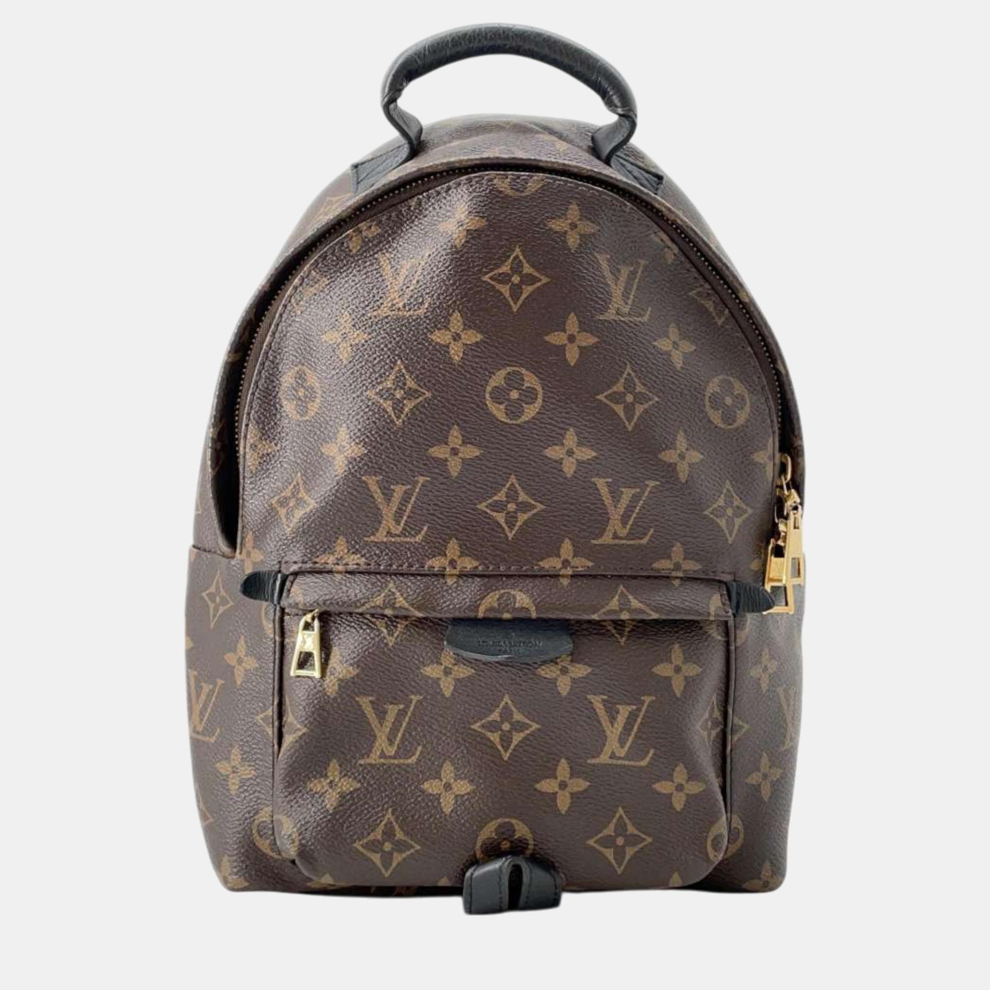 

Louis Vuitton Noir Monogram Palm Springs Backpack Size Pm, Brown