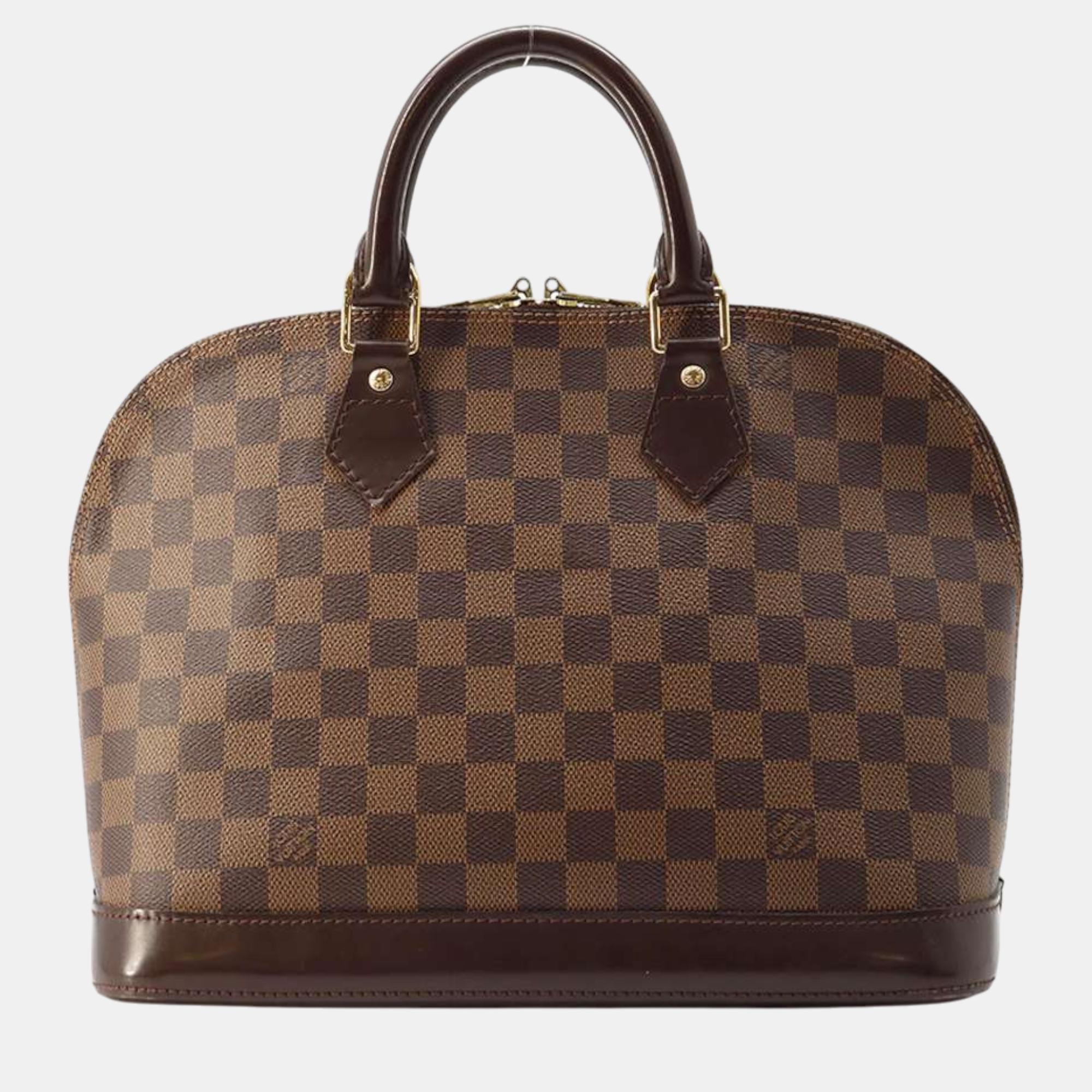 

Louis Vuitton Red Damier Ebene Canvas Alma bag Size Pm, Brown