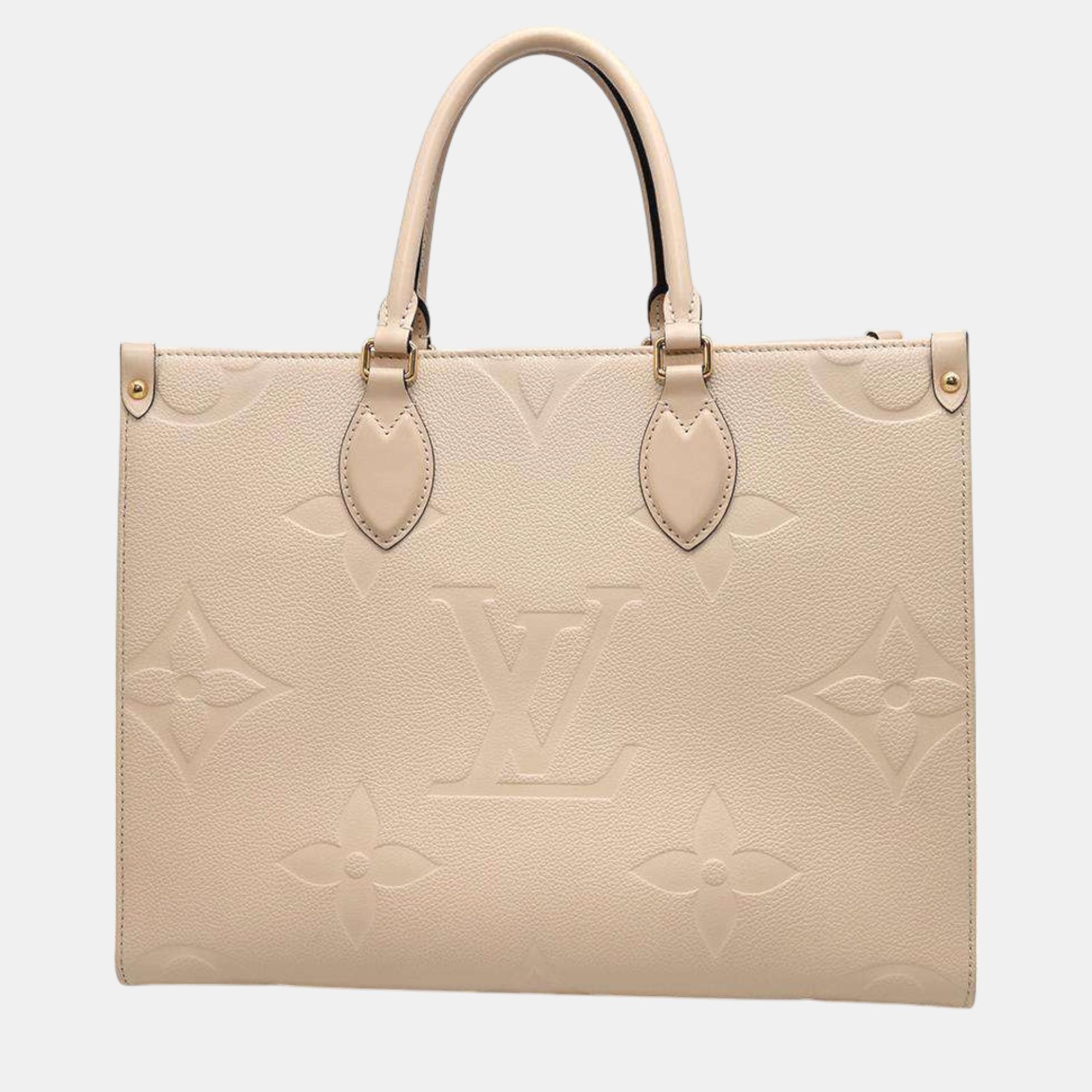 

Louis Vuitton Claim Monogram Empreinte Leather Onthego bag Size Mm, Beige