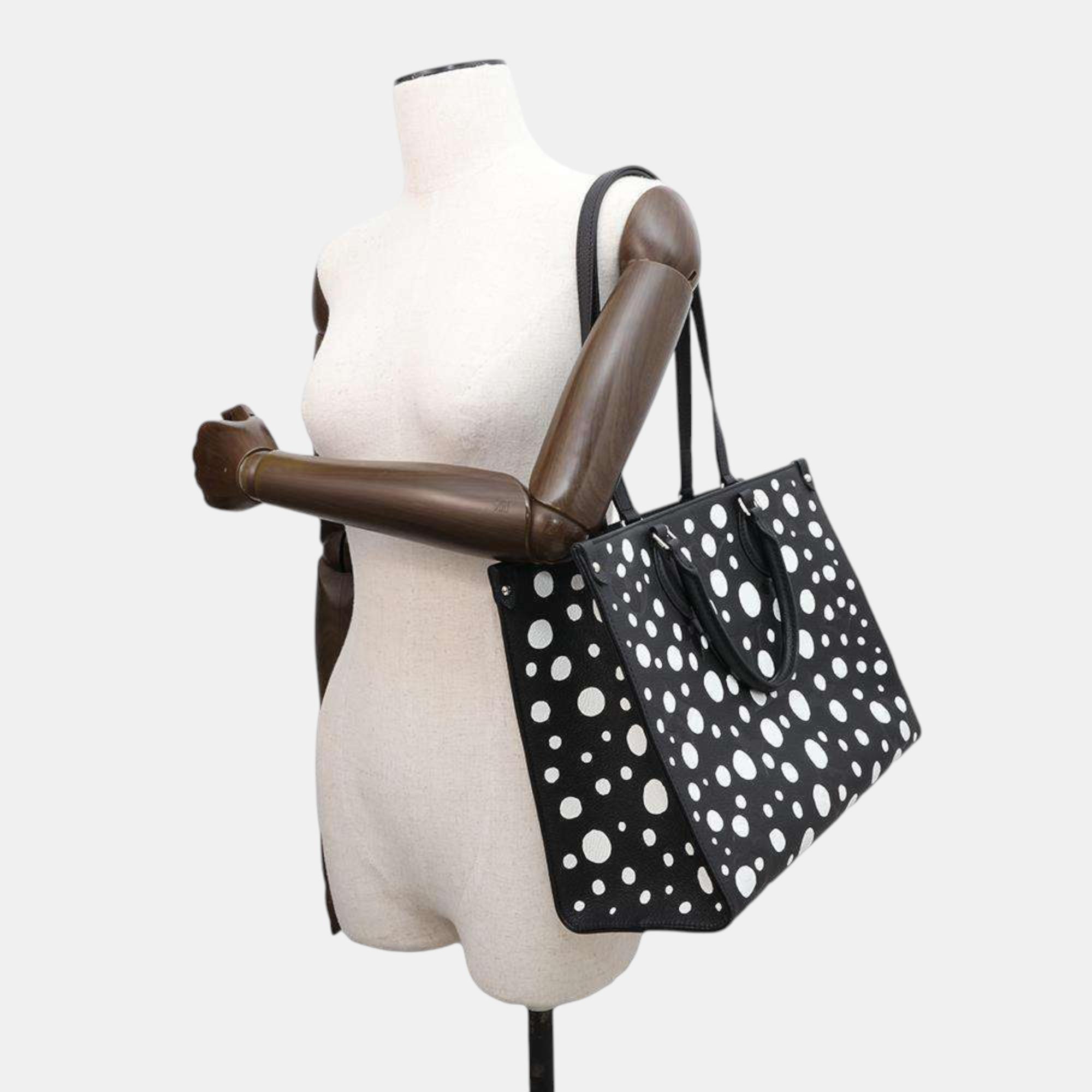 Louis Vuitton Noir/White Monogram Empreinte Leather Infinity Dot Onthego bag Size Mm 