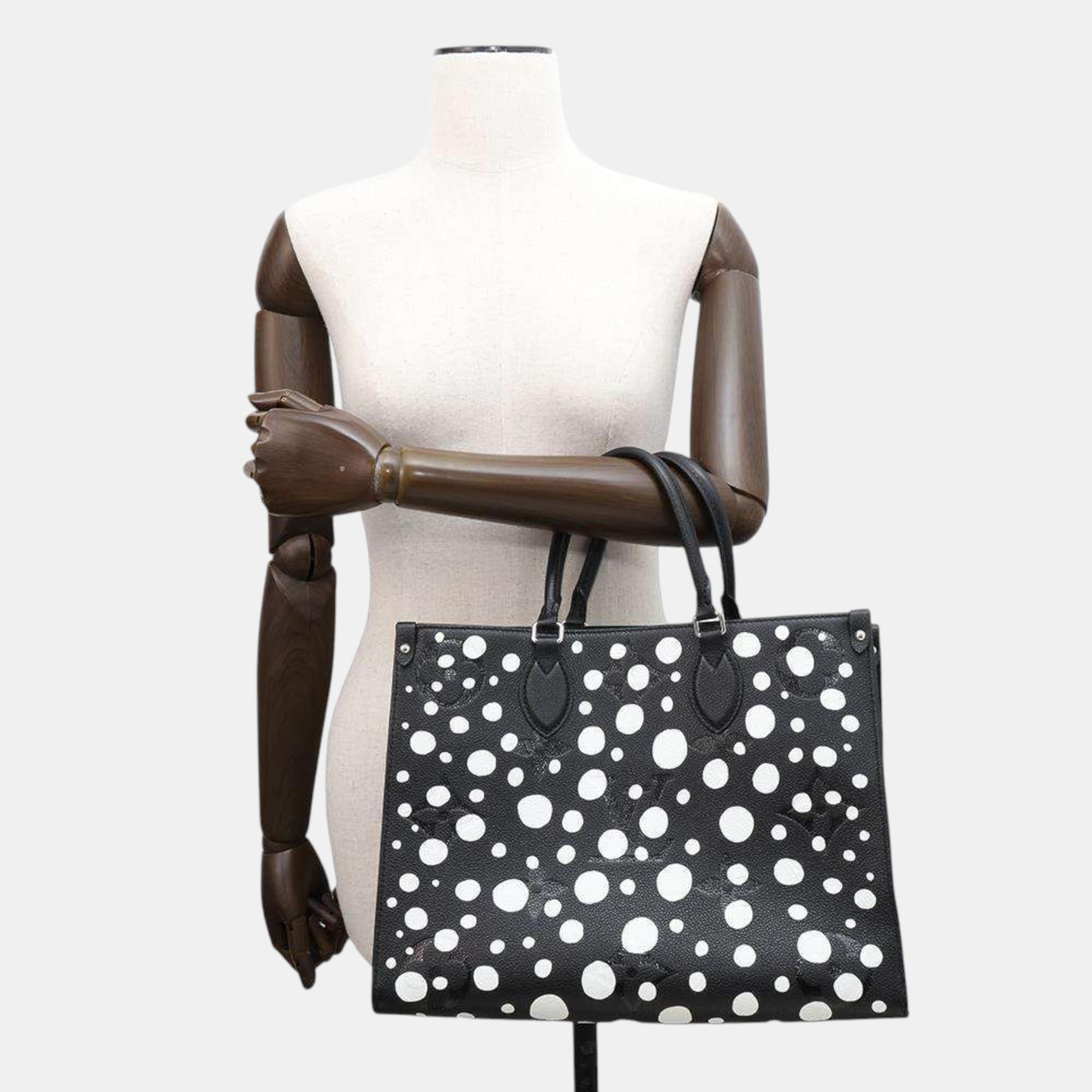 Louis Vuitton Noir/White Monogram Empreinte Leather Infinity Dot Onthego bag Size Mm 