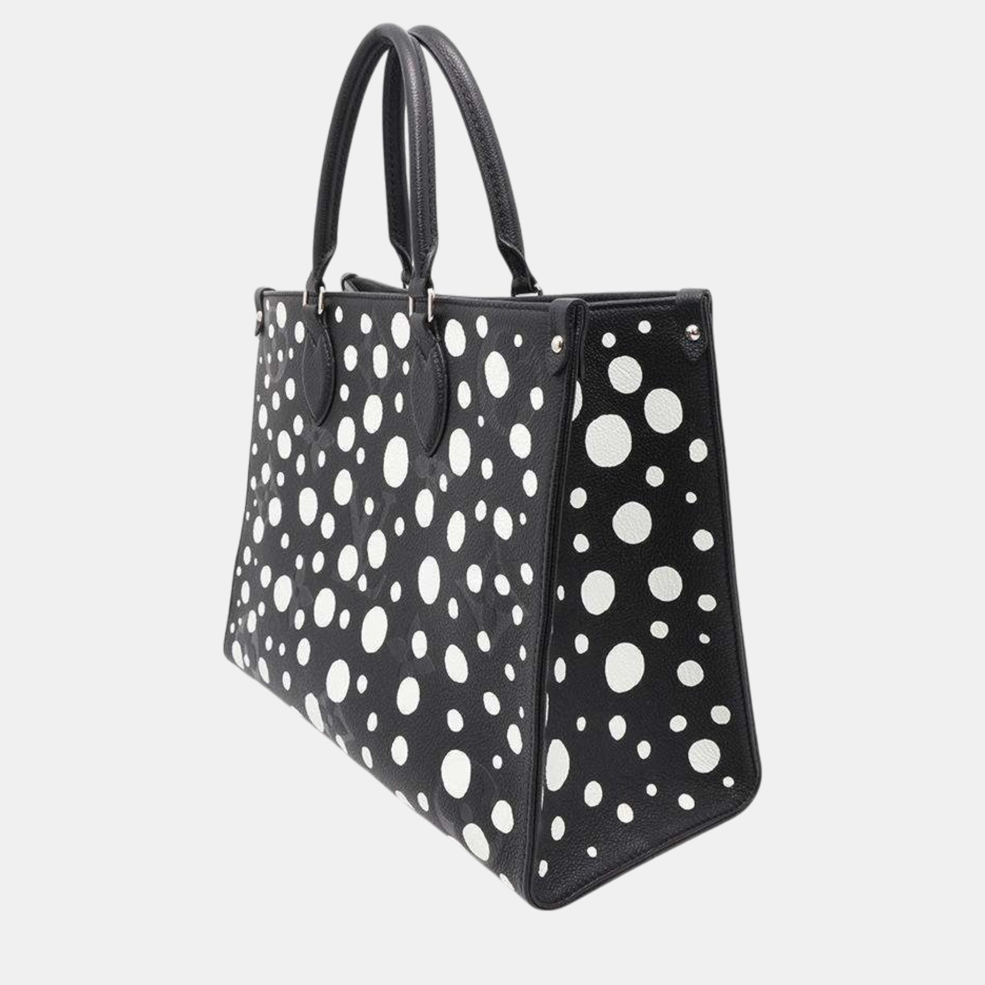 Louis Vuitton Noir/White Monogram Empreinte Leather Infinity Dot Onthego bag Size Mm 